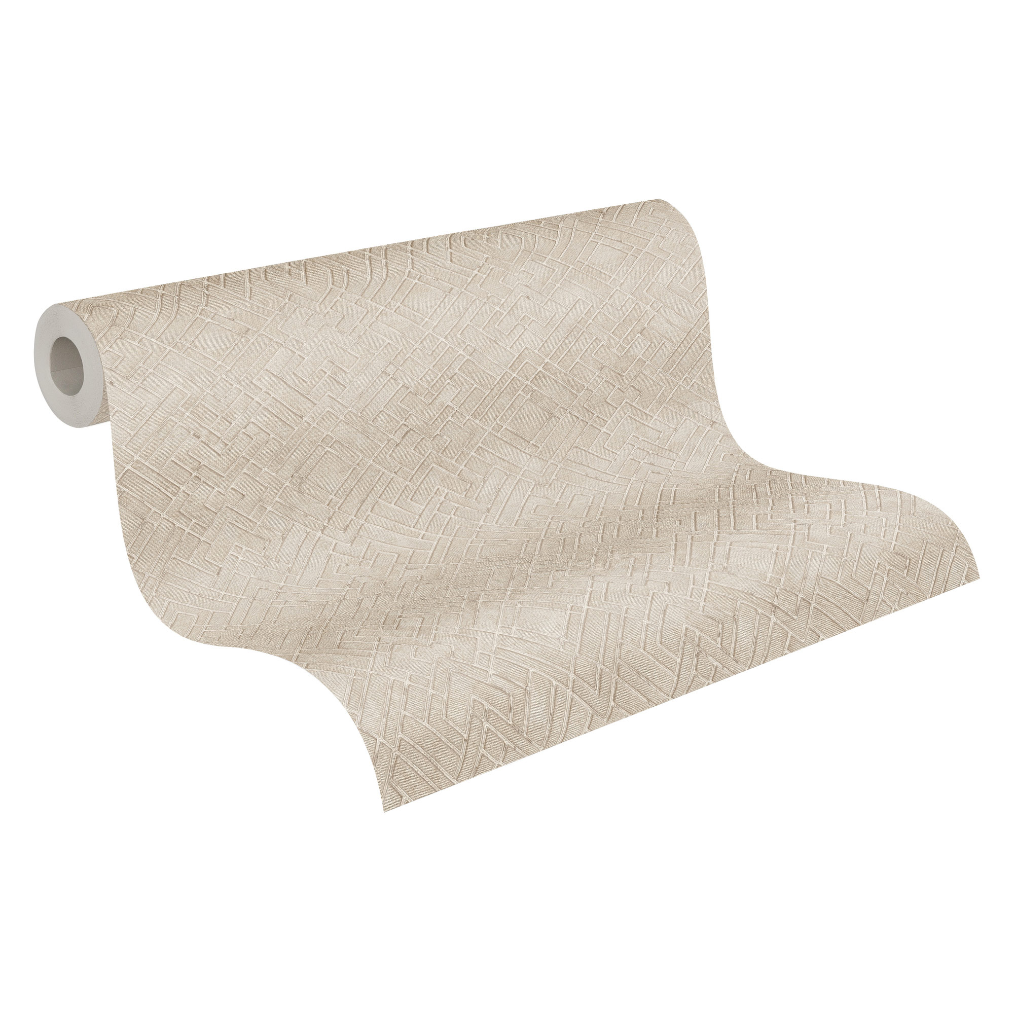 AS Vliestapete MS Travel Styles Geometrisch Creme 388282