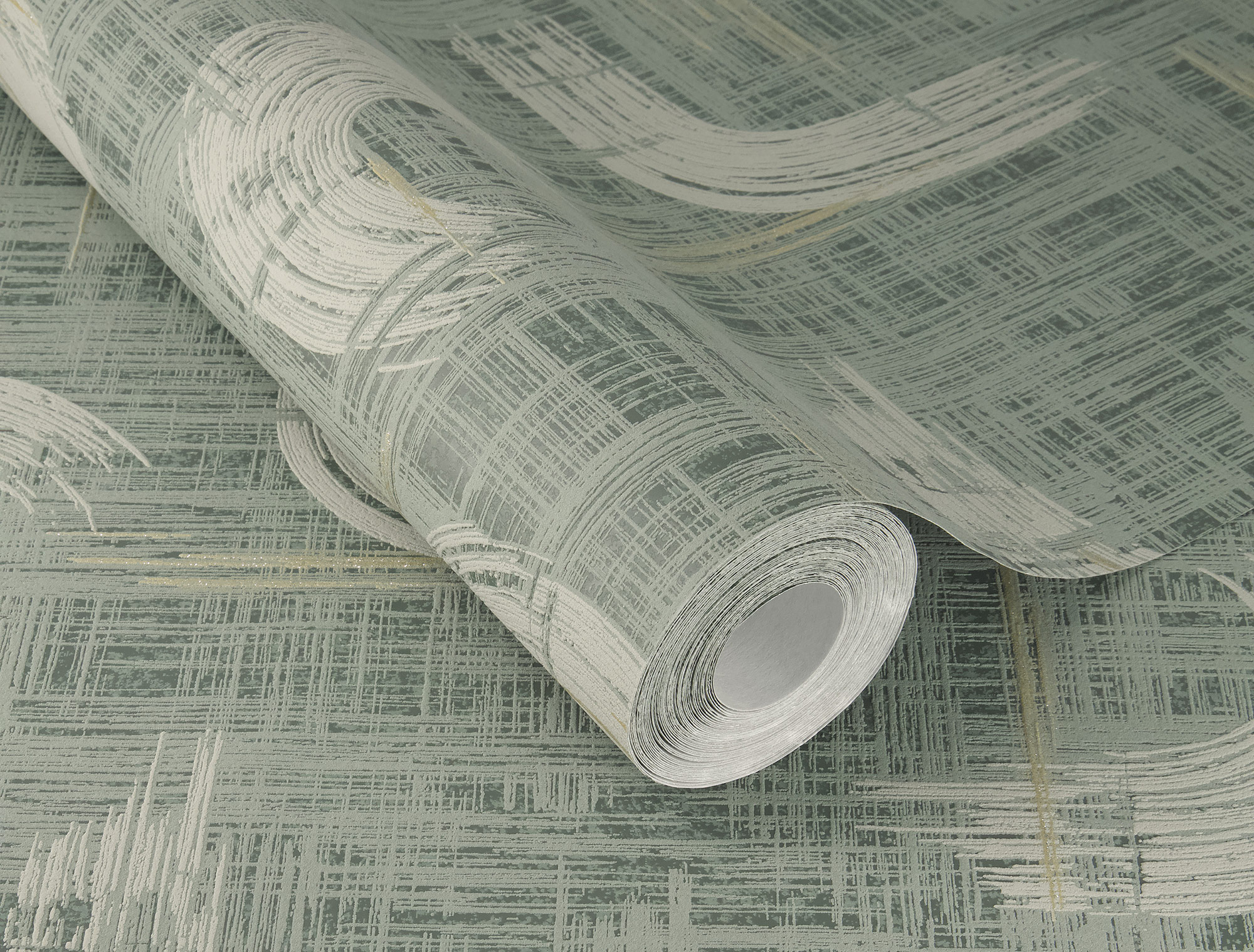 Rasch Vliestapete Beltesto Grün-sand Grafisch 429053