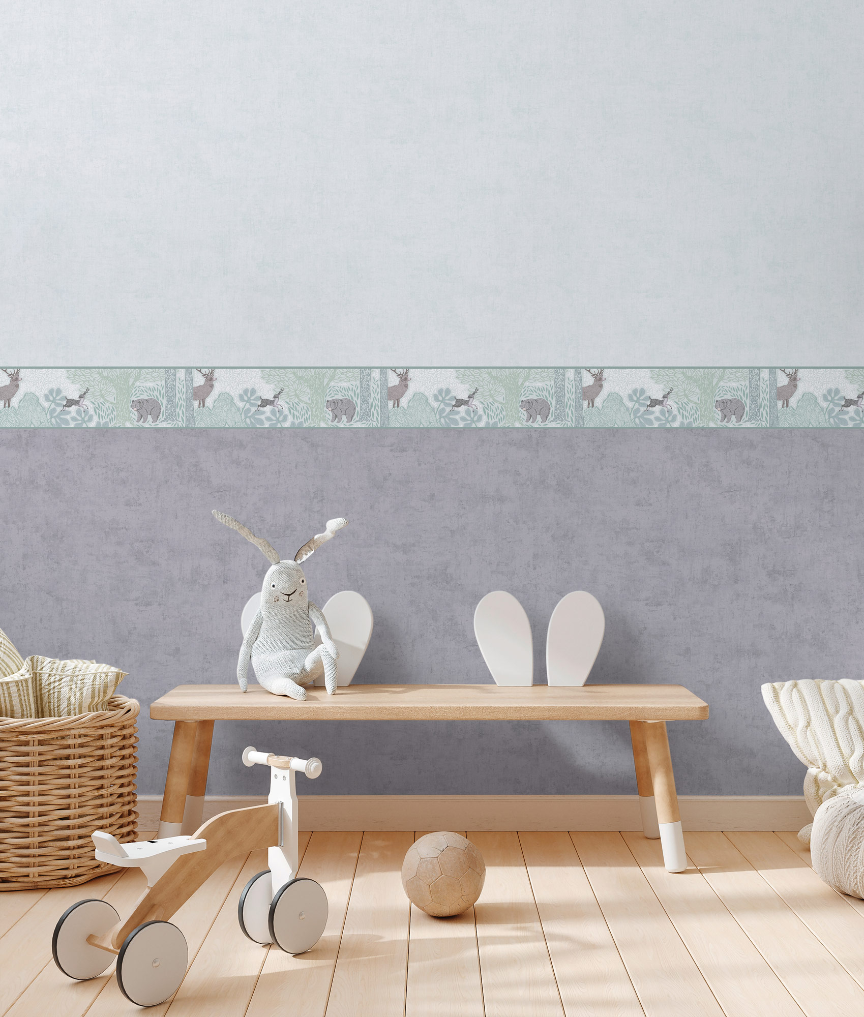 AS Vliestapete Lilly & Luis Unis Grün 771787