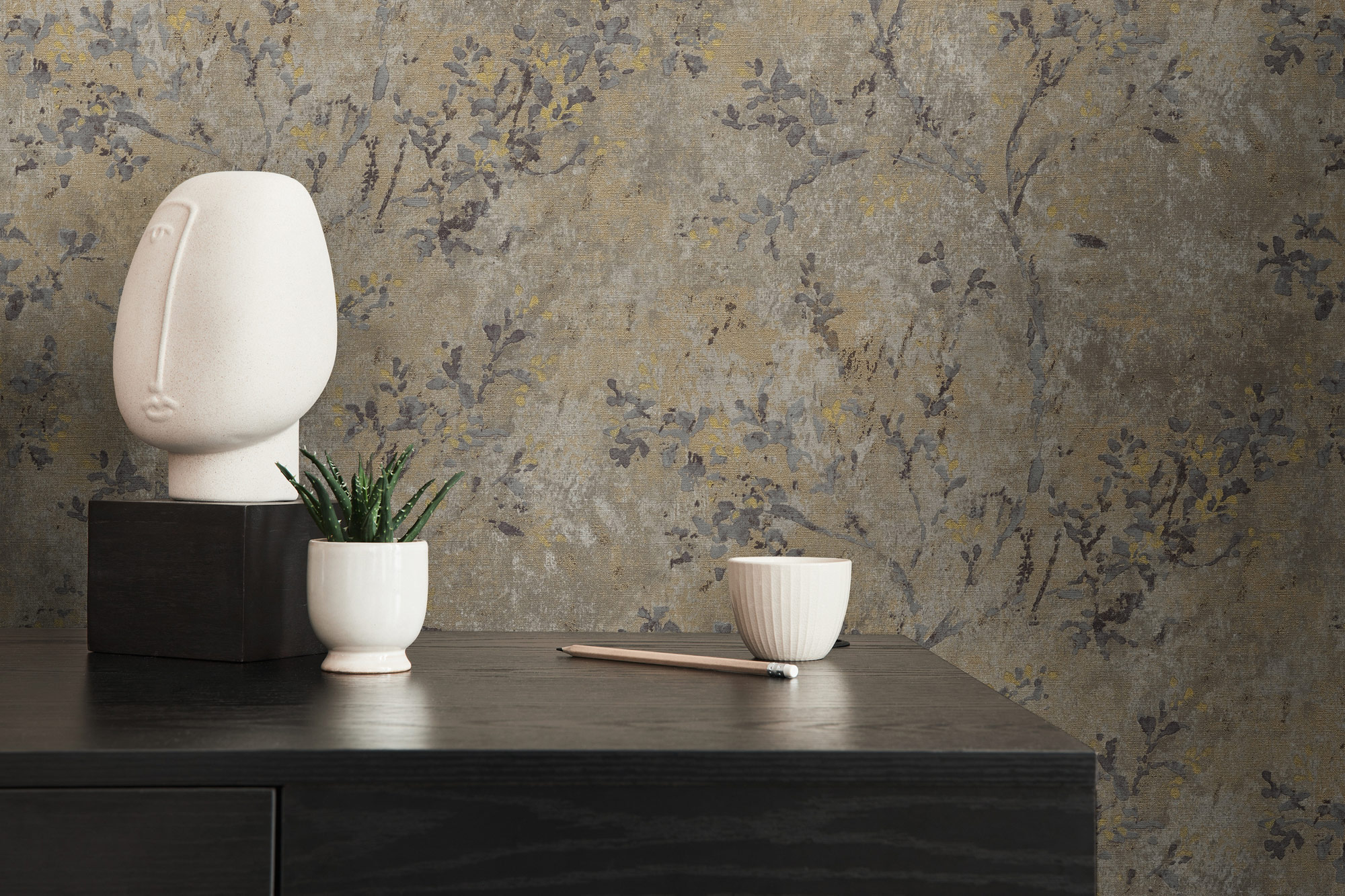 Livingwalls Vliestapete Stories of Life Floral Braun 396501