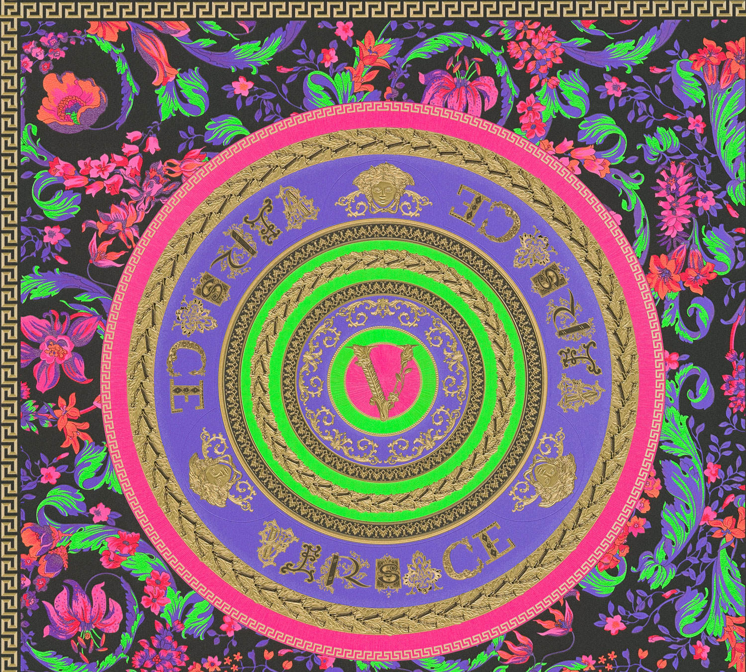 AS Vliestapete Versace 5 Florale Tapete Bunt 387051