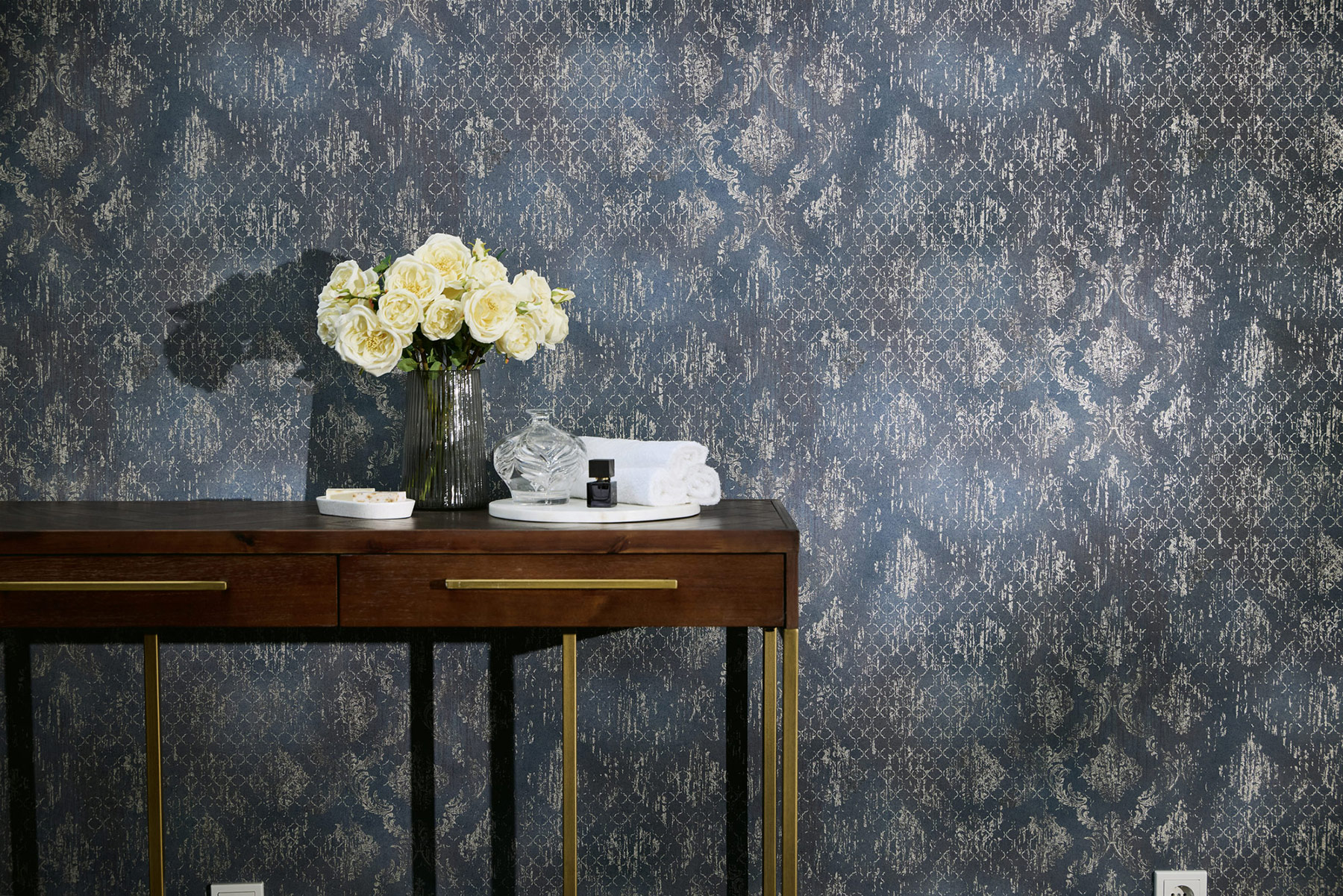 AS Vliestapete MS Hot Spots Ornament Blau 786724