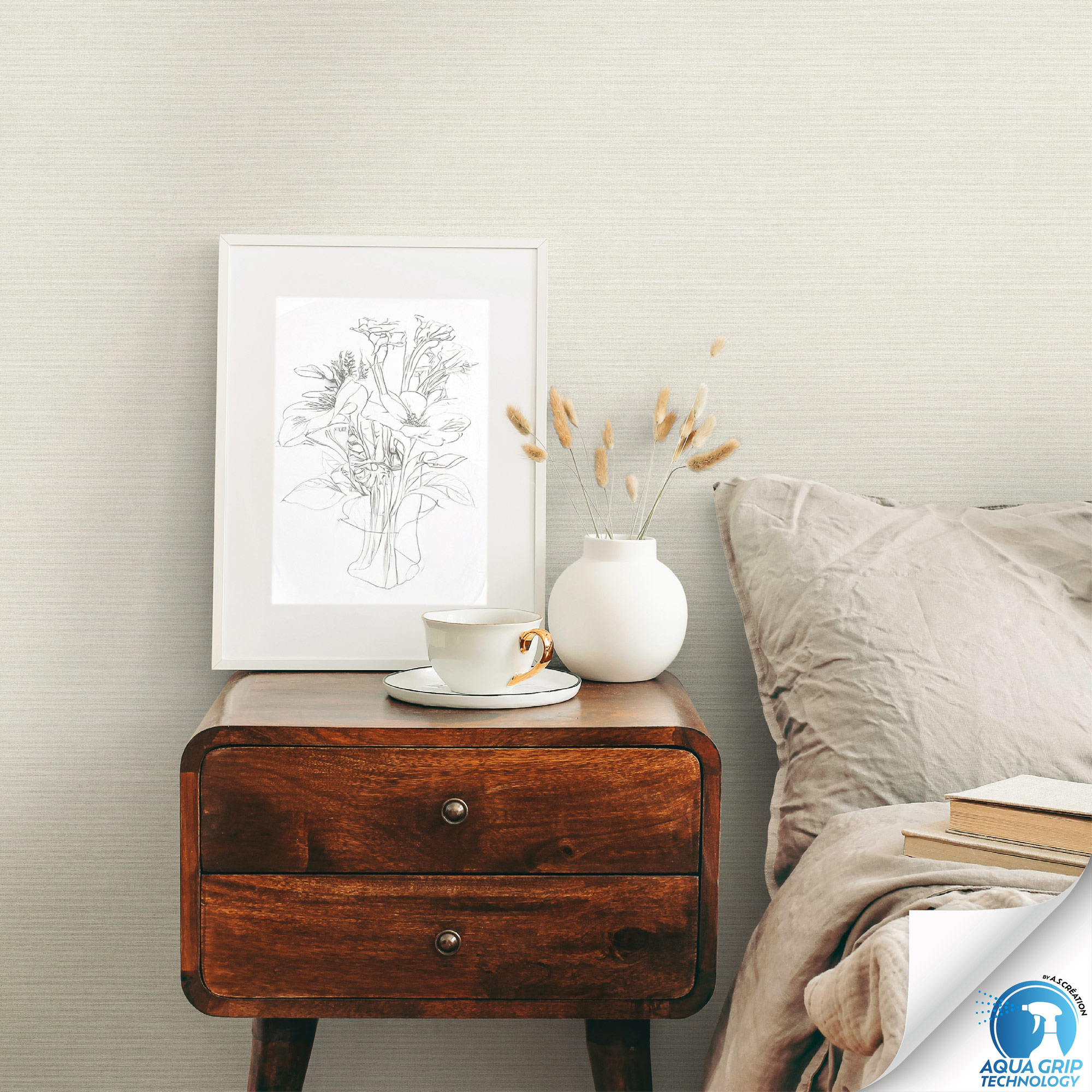 AS Vliestapete WOW Designdrop Unitapete Beige 785751