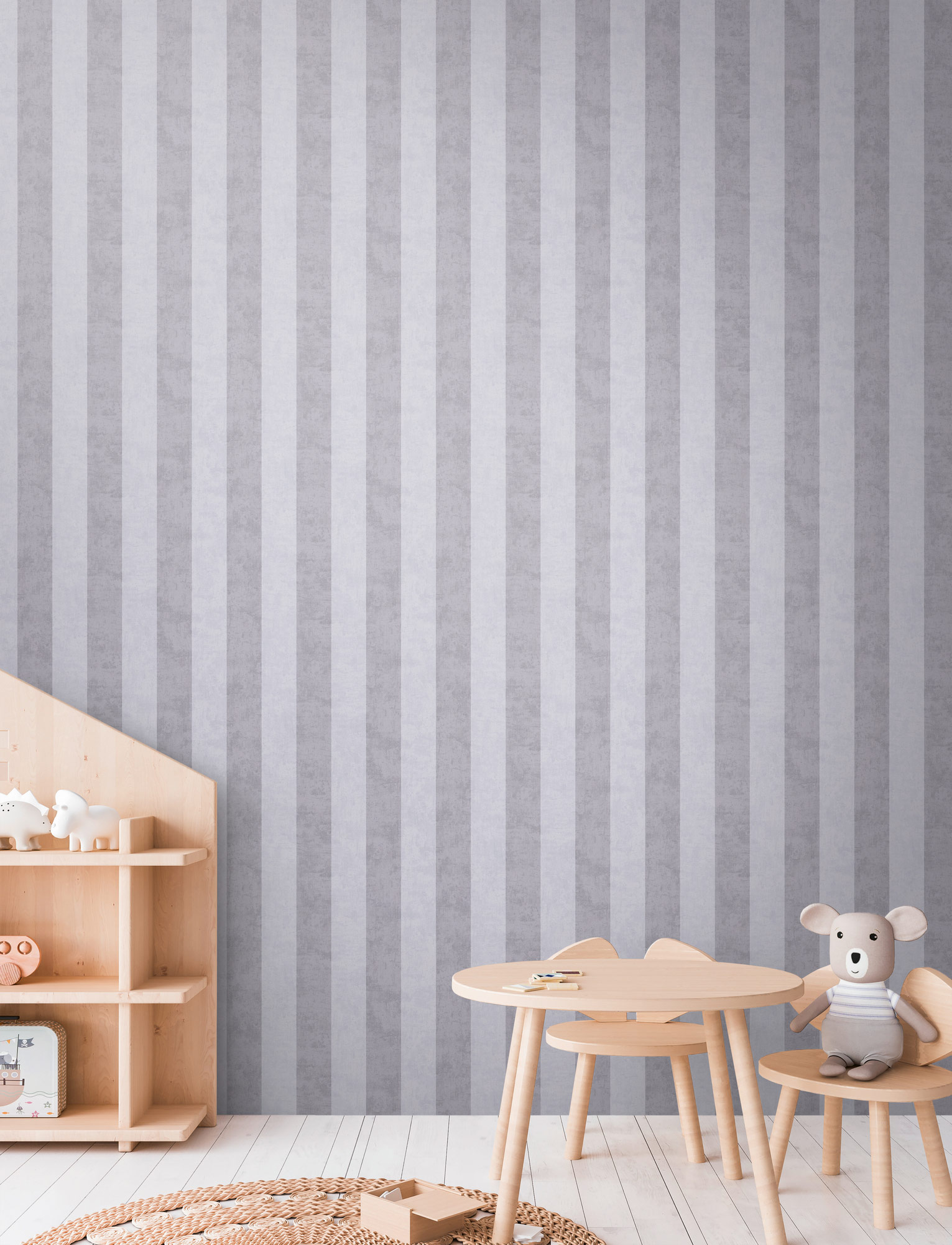 AS Vliestapete Lilly & Luis Streifen Grau 770783