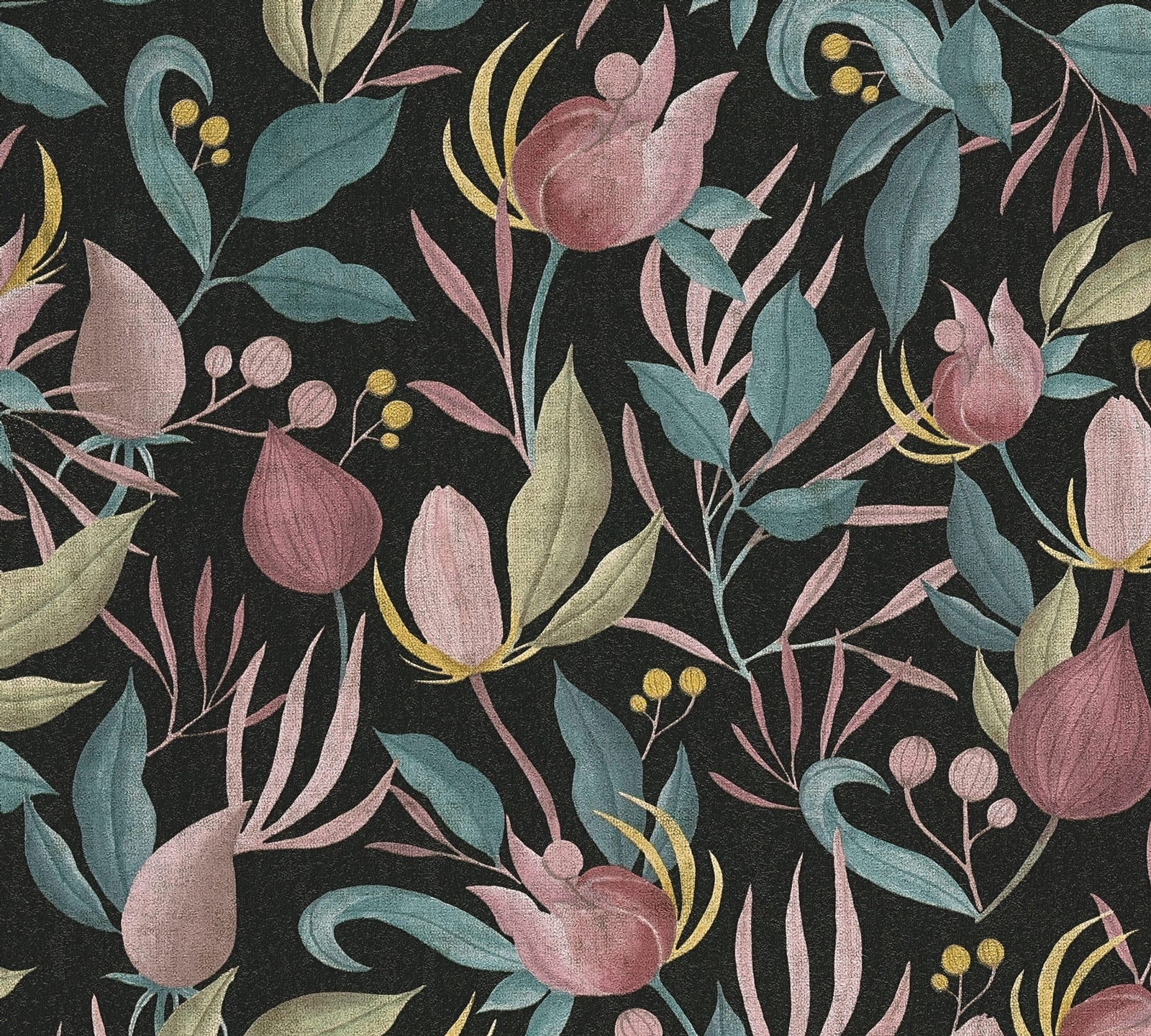 AS Vliestapete CosmoLiving Floral Schwarz 790622