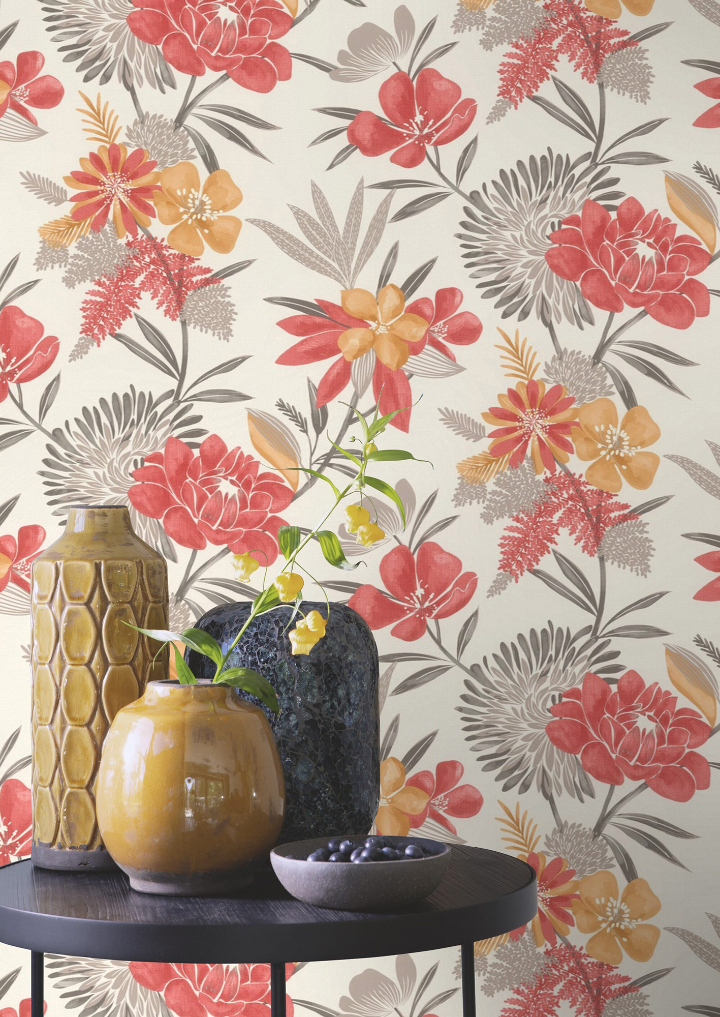 Rasch Vliestapete Beltesto Rot Botanical 794243