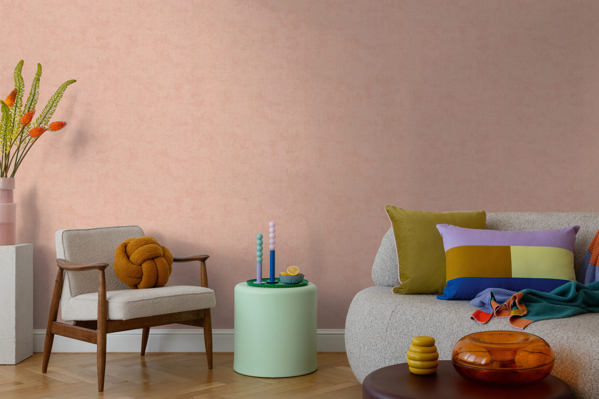 AS Vliestapete Nordic Feeling Unitapete Rosa 791538