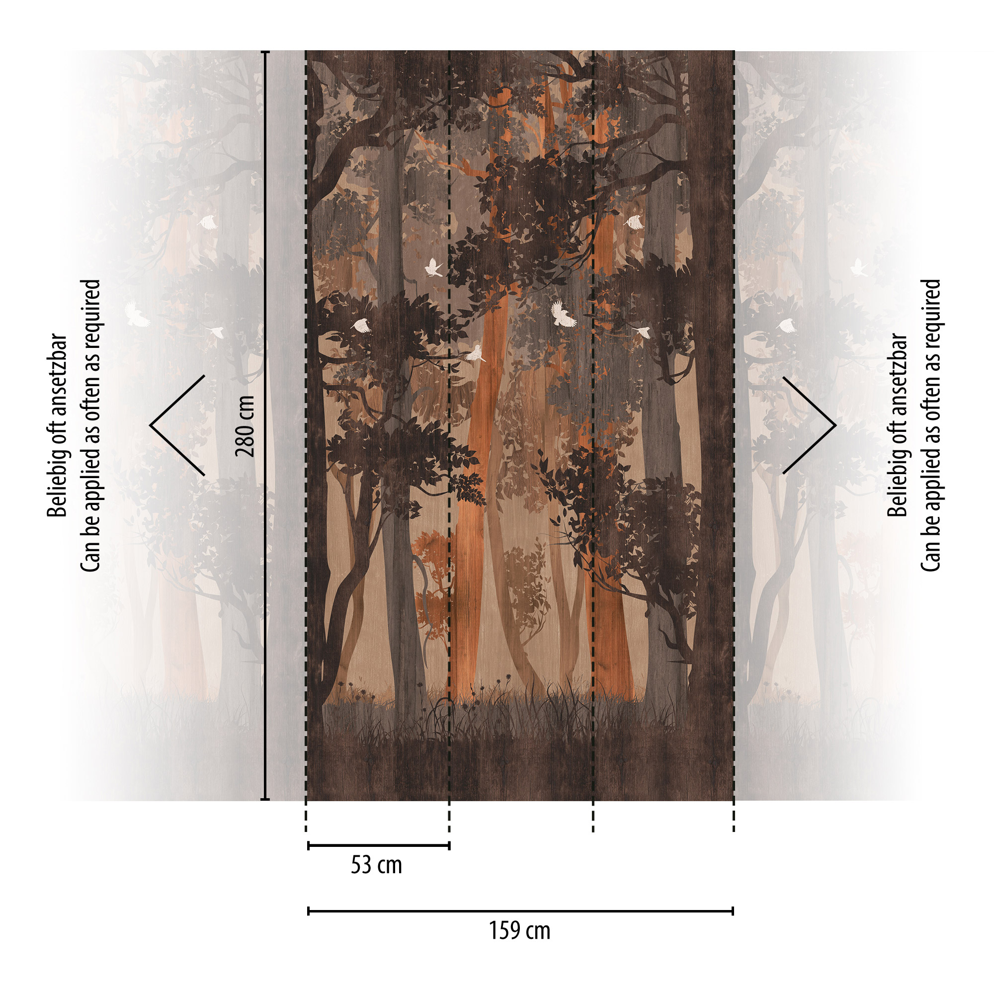 Livingwalls Vliestapete The Wall II Waldtapete 392371