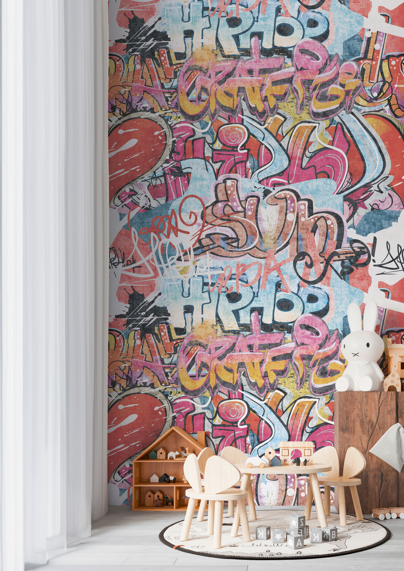 AS Vliestapete Lilly & Luis Graffiti Bunt 770631