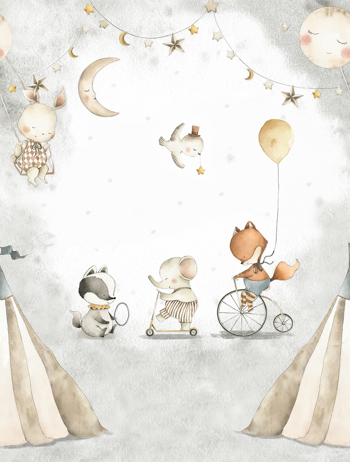 Decoprint Fototapete Cute Walls Zierkus CW60551