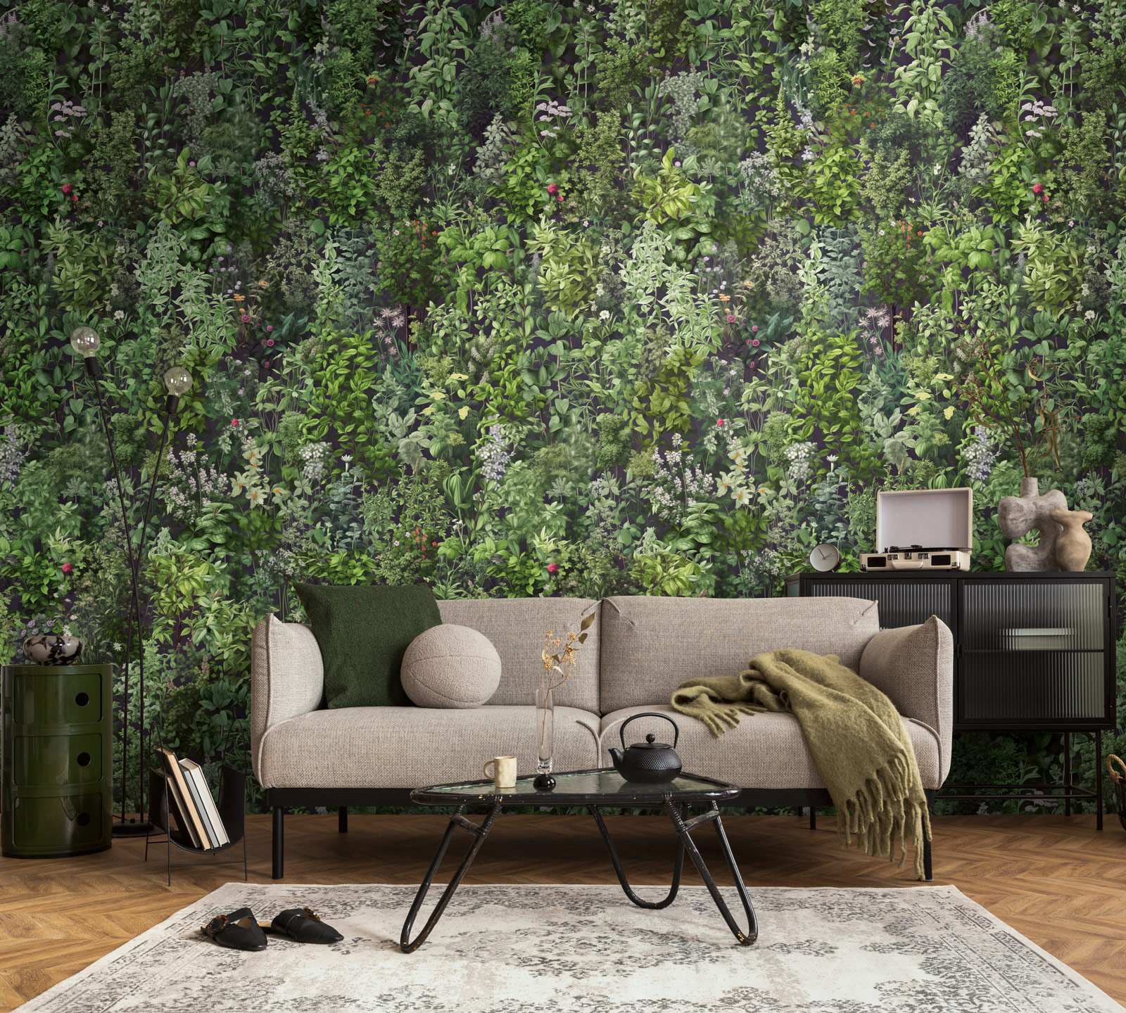 AS Fototapete The Wall 4 Floral Grün 792241