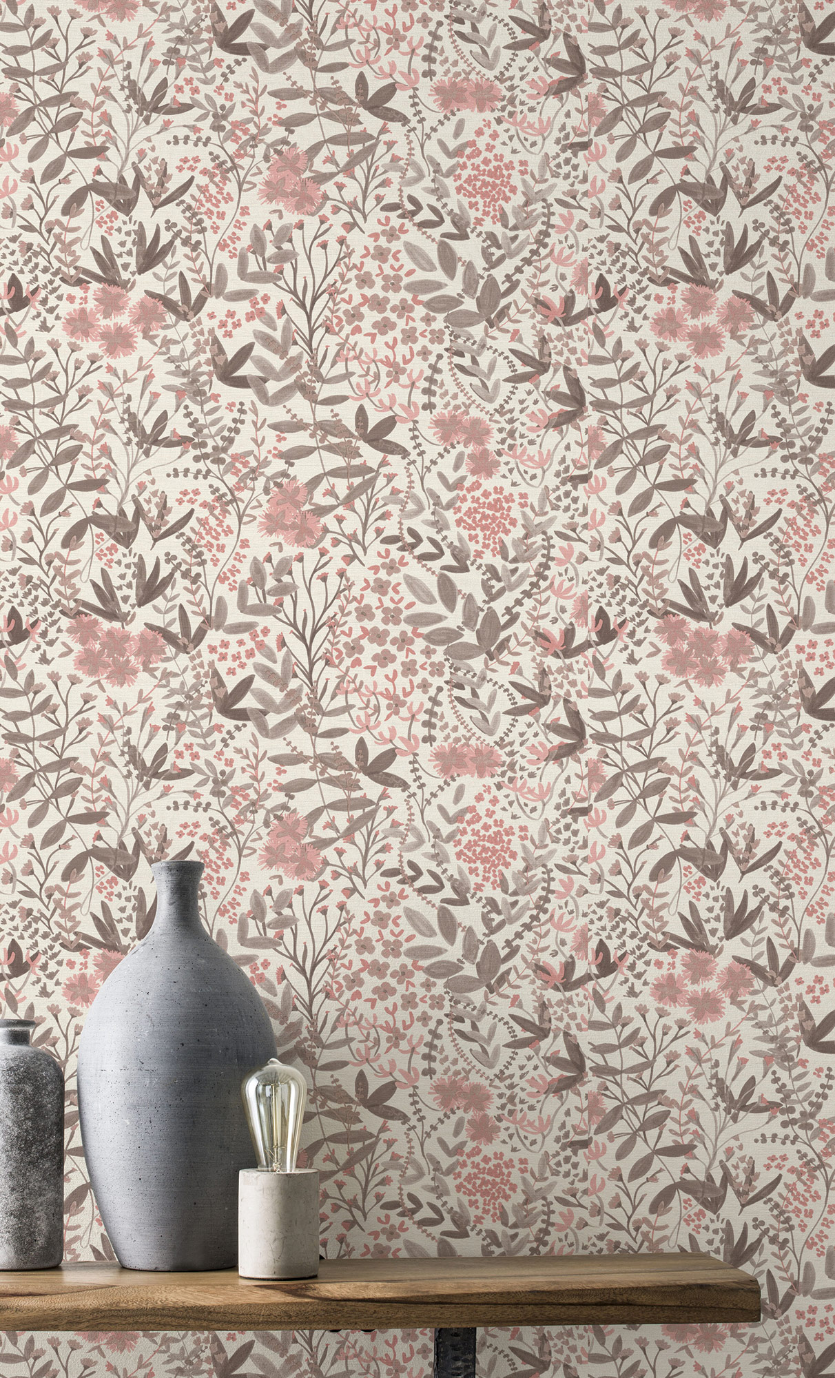 Rasch Vliestapete Country Charme Rosa-Hellrosa 580761