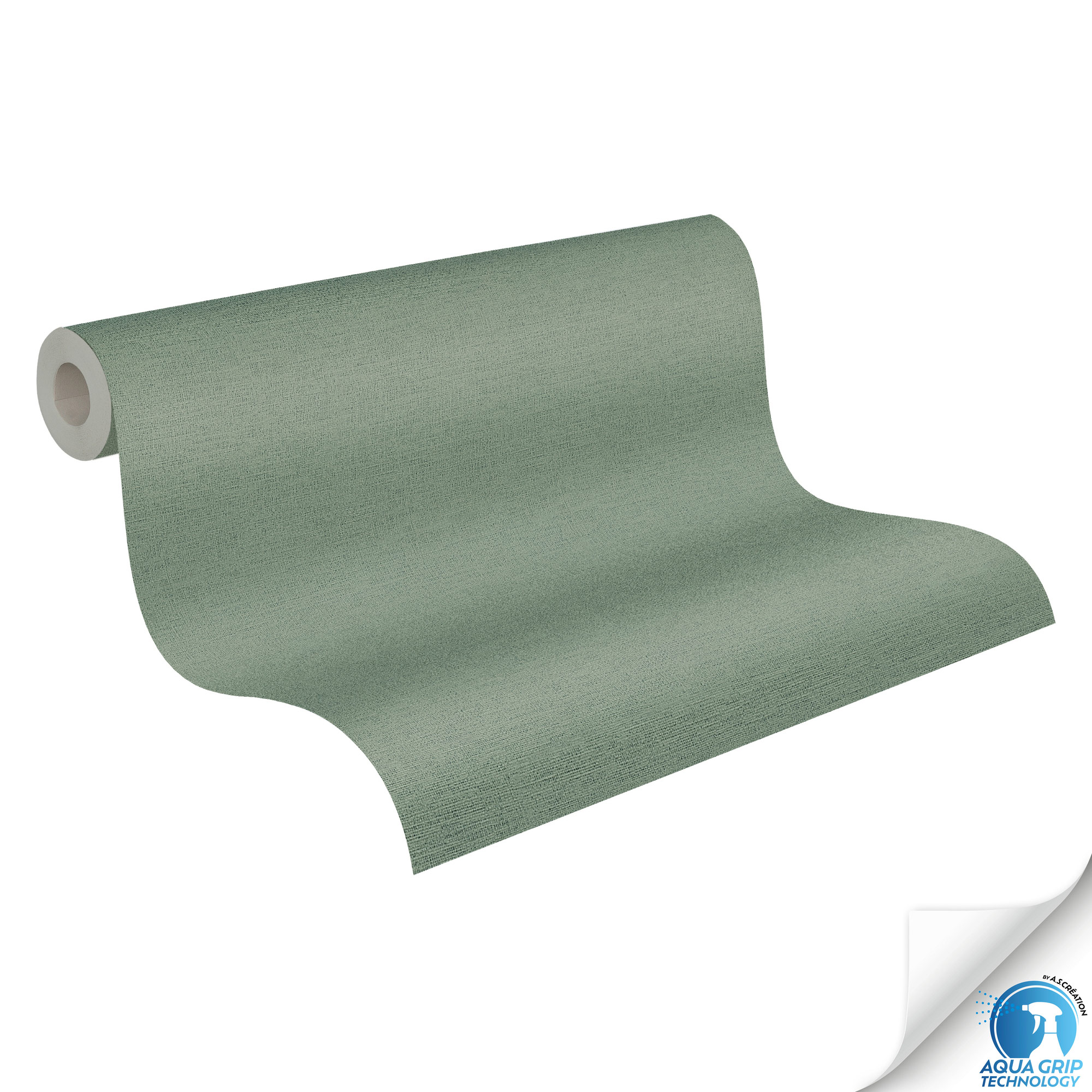 AS Vliestapete WOW Designdrop Unitapete Grün 784991