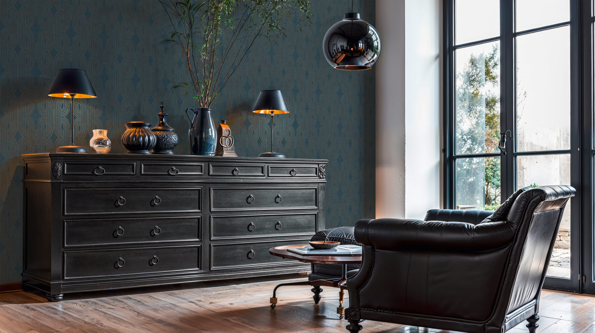 AS Vliestapete French Affair Struktur Blau 399373