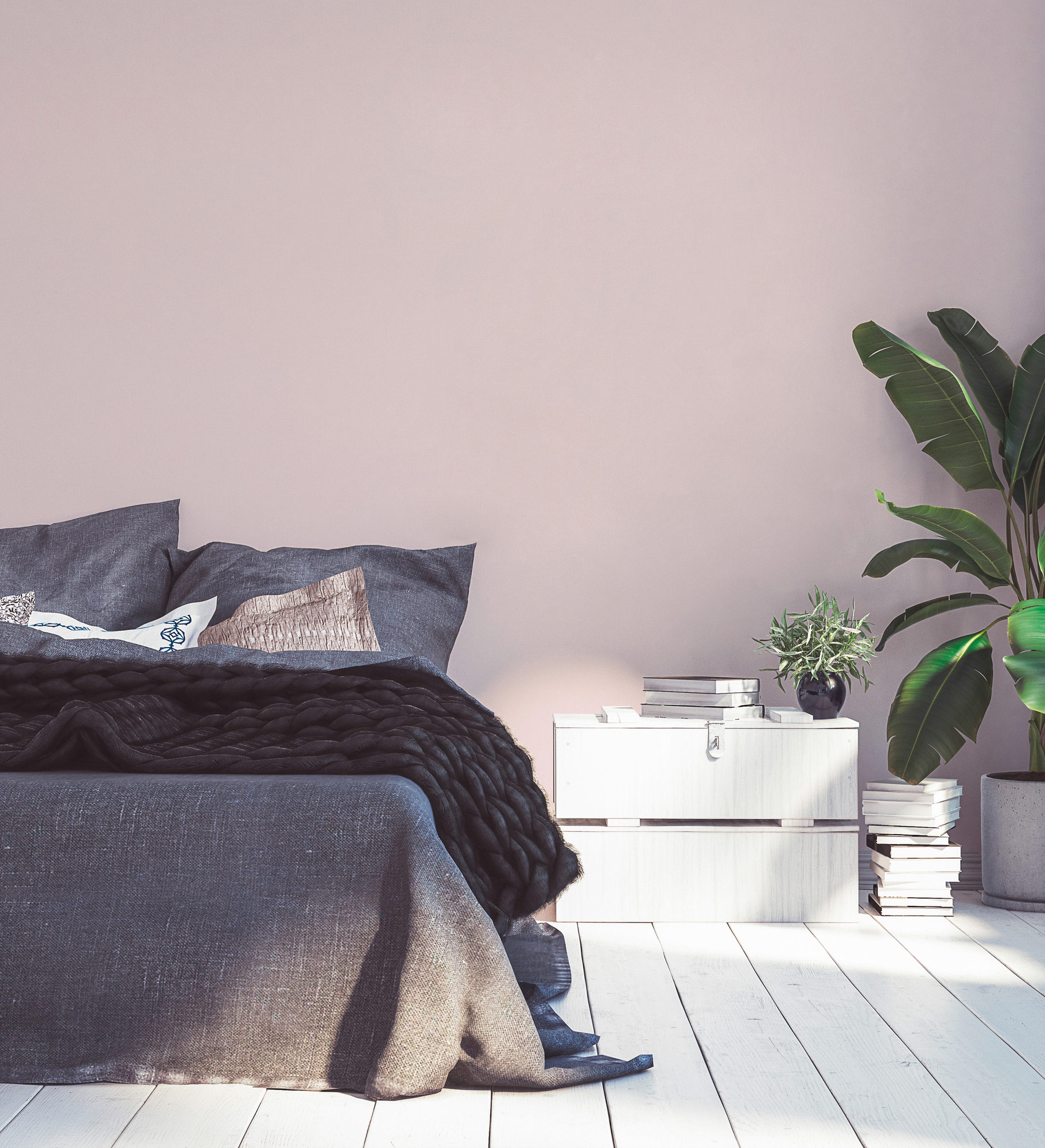 AS Vliestapete Maison Charme Unis rosa 390837