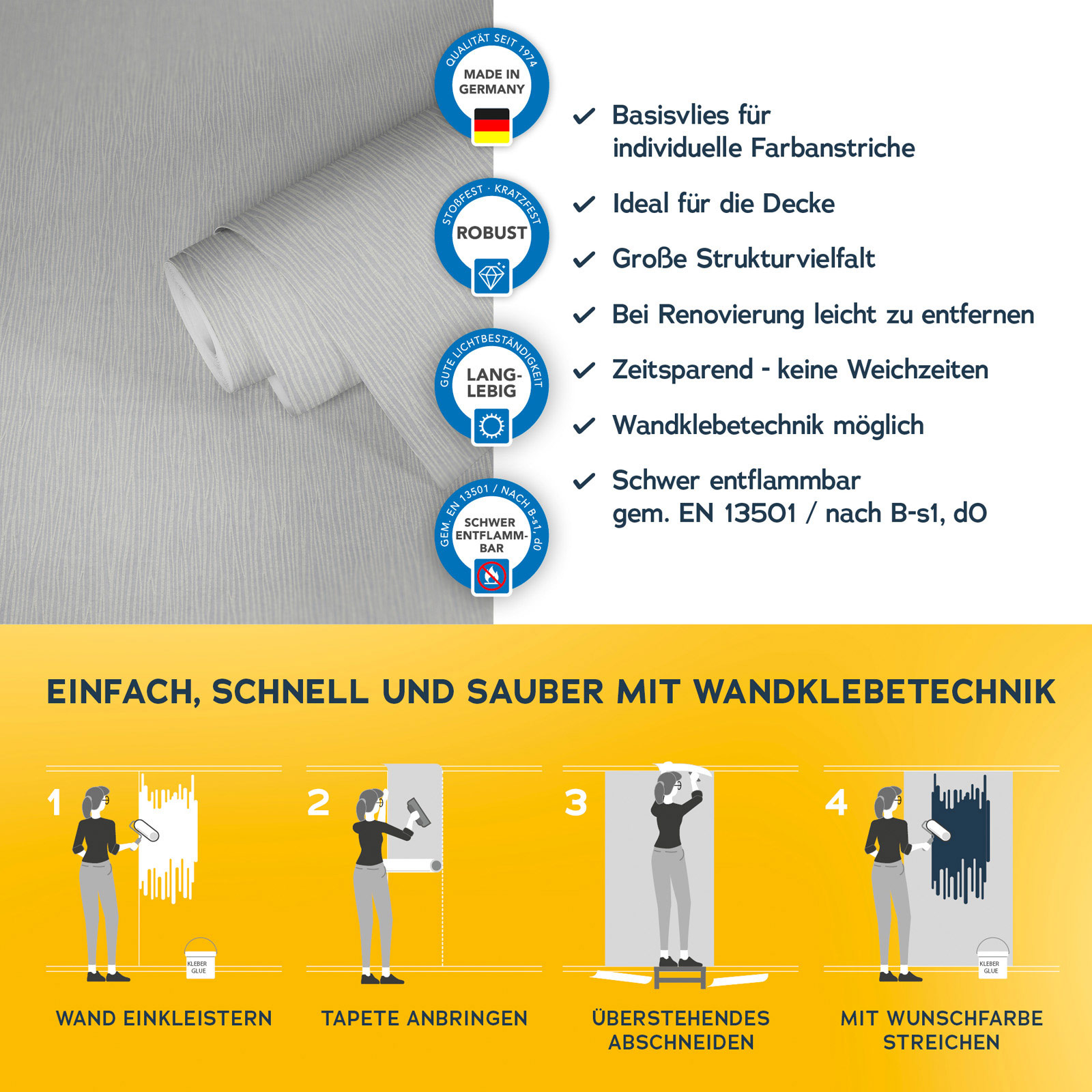 AS Vliestapete Meistervlies 8 überstreichbar 243911