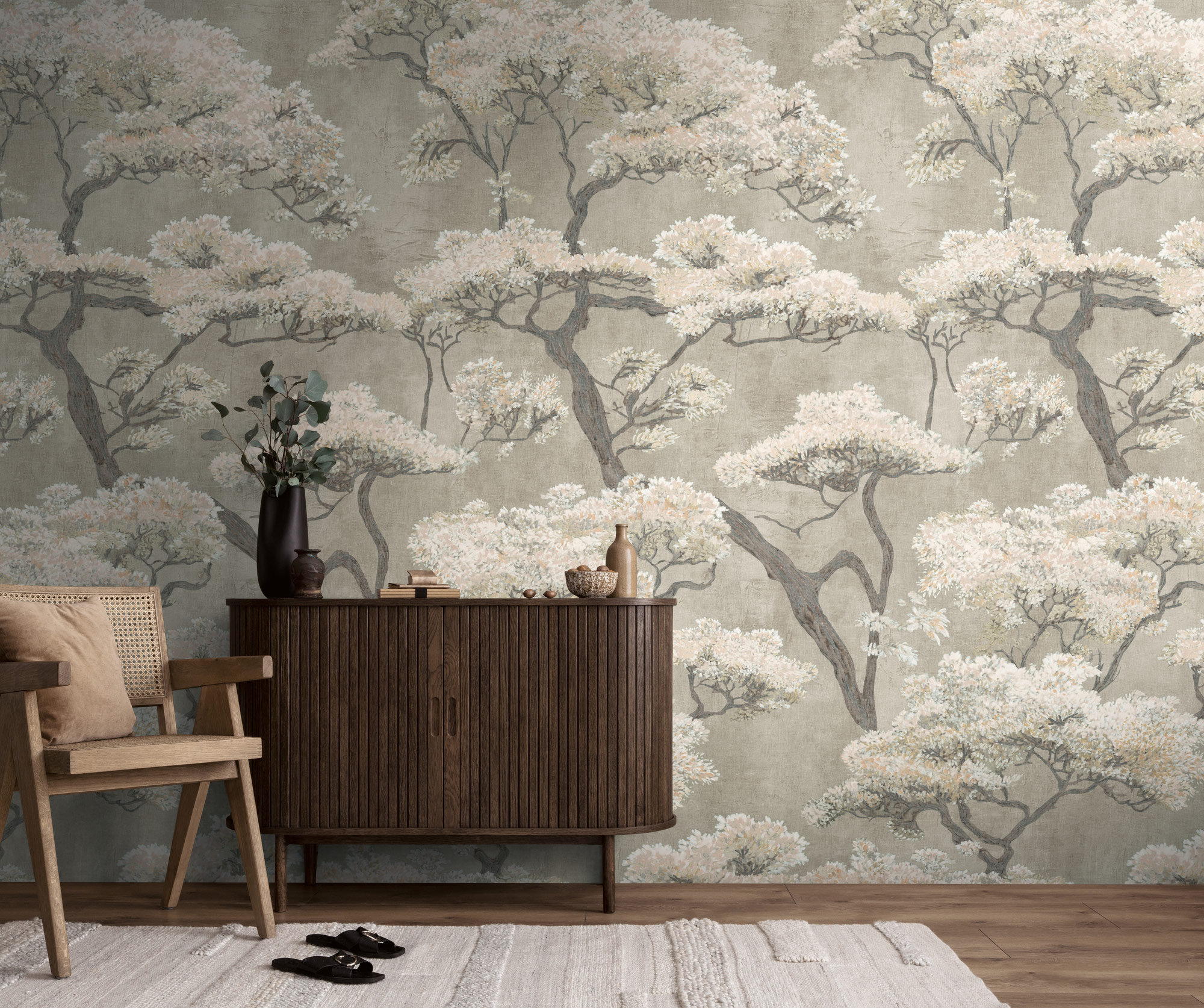 AS Fototapete The Wall 4 Blüten Creme 792482
