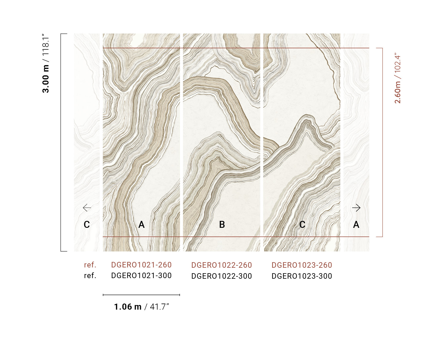 Masureel Fototapete Panel Erosion Dirillo Sand DGERO1021260