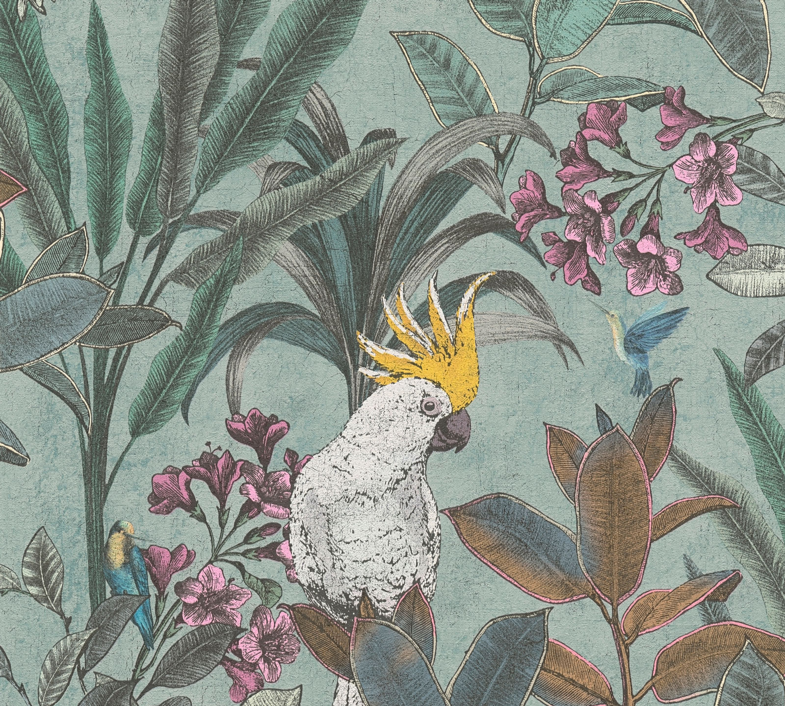 AS Vliestapete PintWalls II Papagei Grün 397482