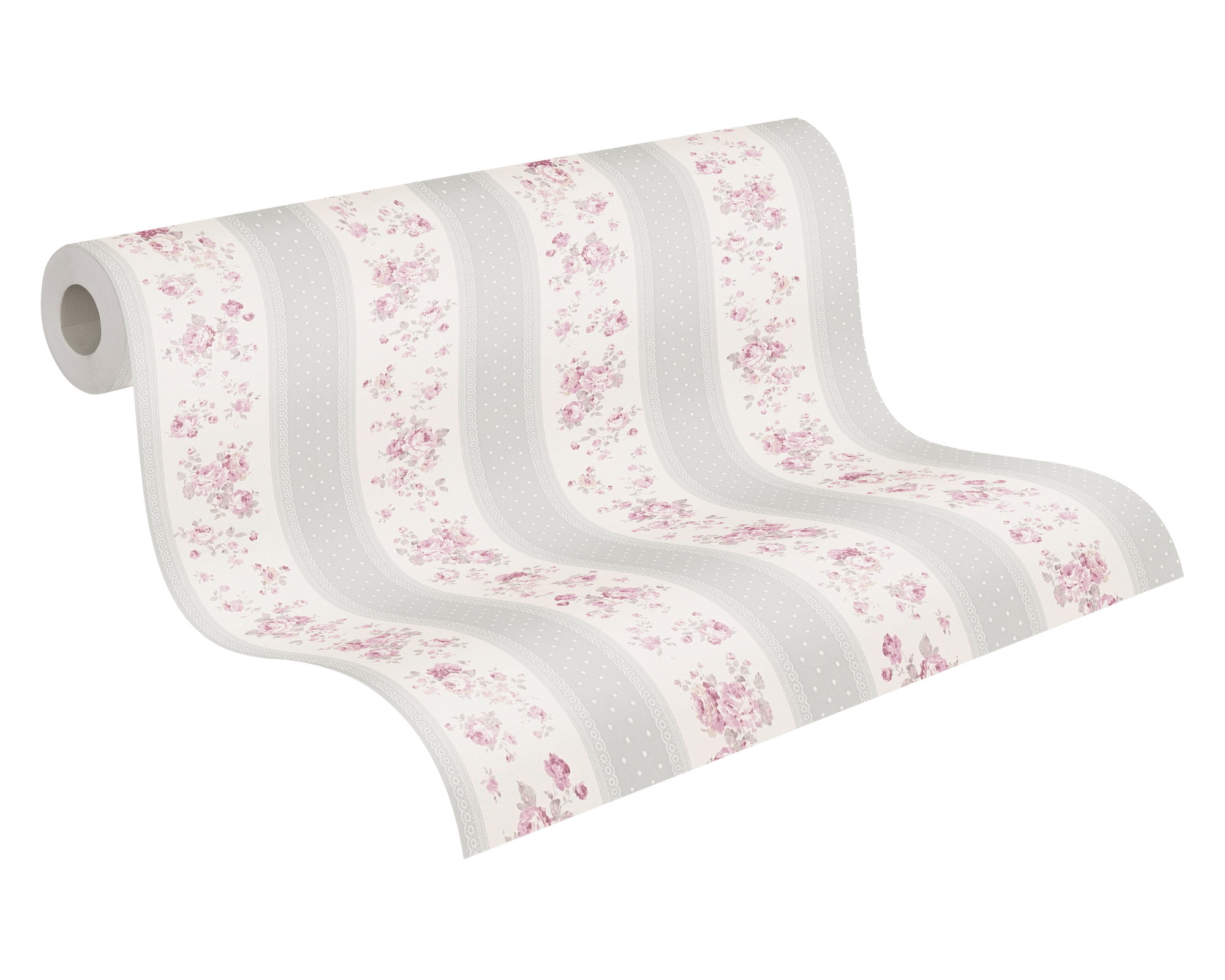 AS Vliestapete Maison Charme Floral grau 390692