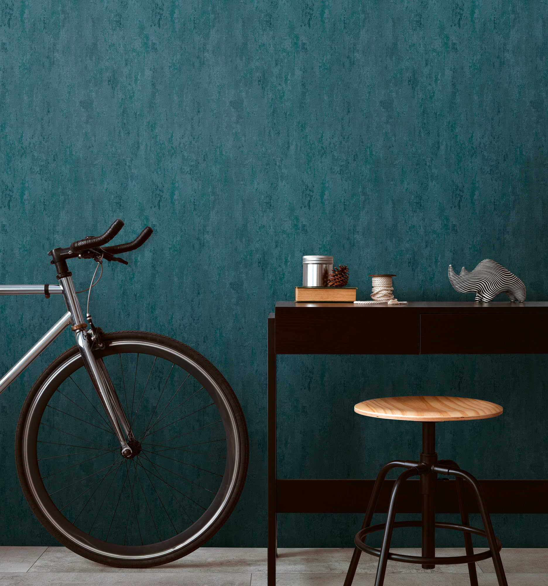 AS Vliestapete Trendwall 2 Rostoptik blau 380445