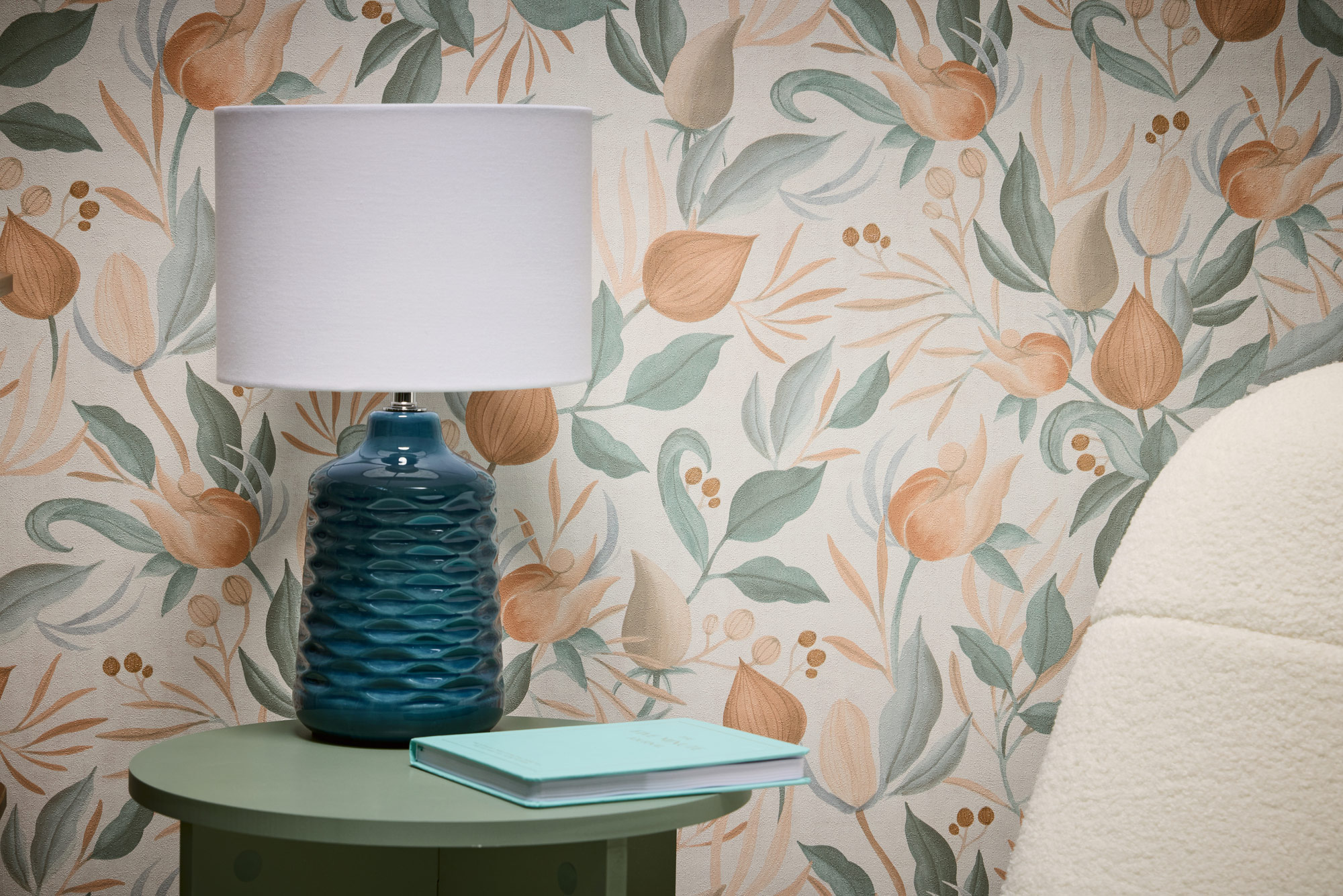 AS Vliestapete CosmoLiving Floral Creme 790624