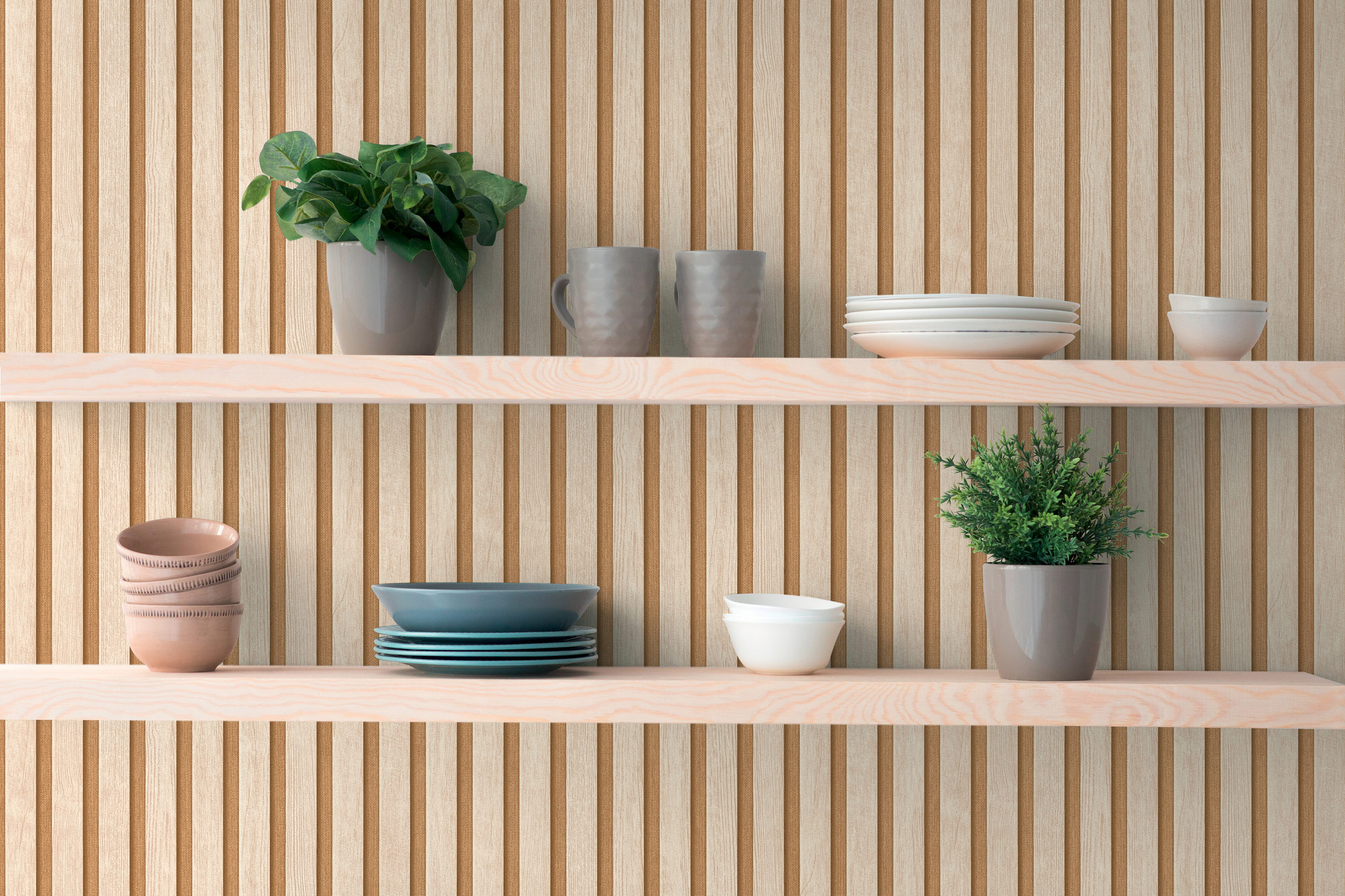 AS Vliestapete Hygge 3 Holzoptik Beige 786652