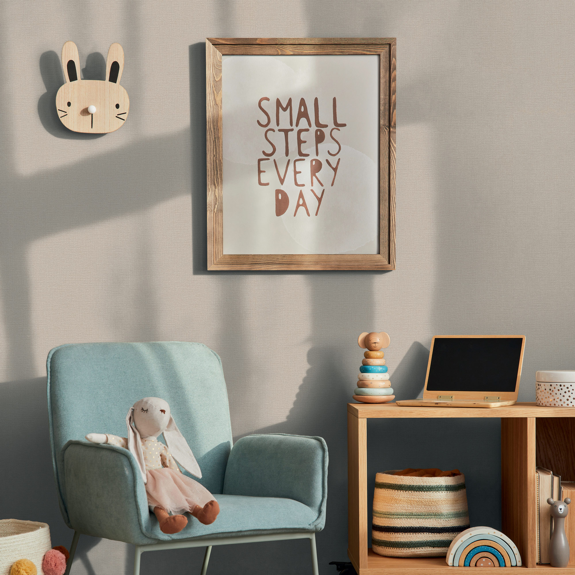 AS Vliestapete Kids Studio Unitapete Beige 367134