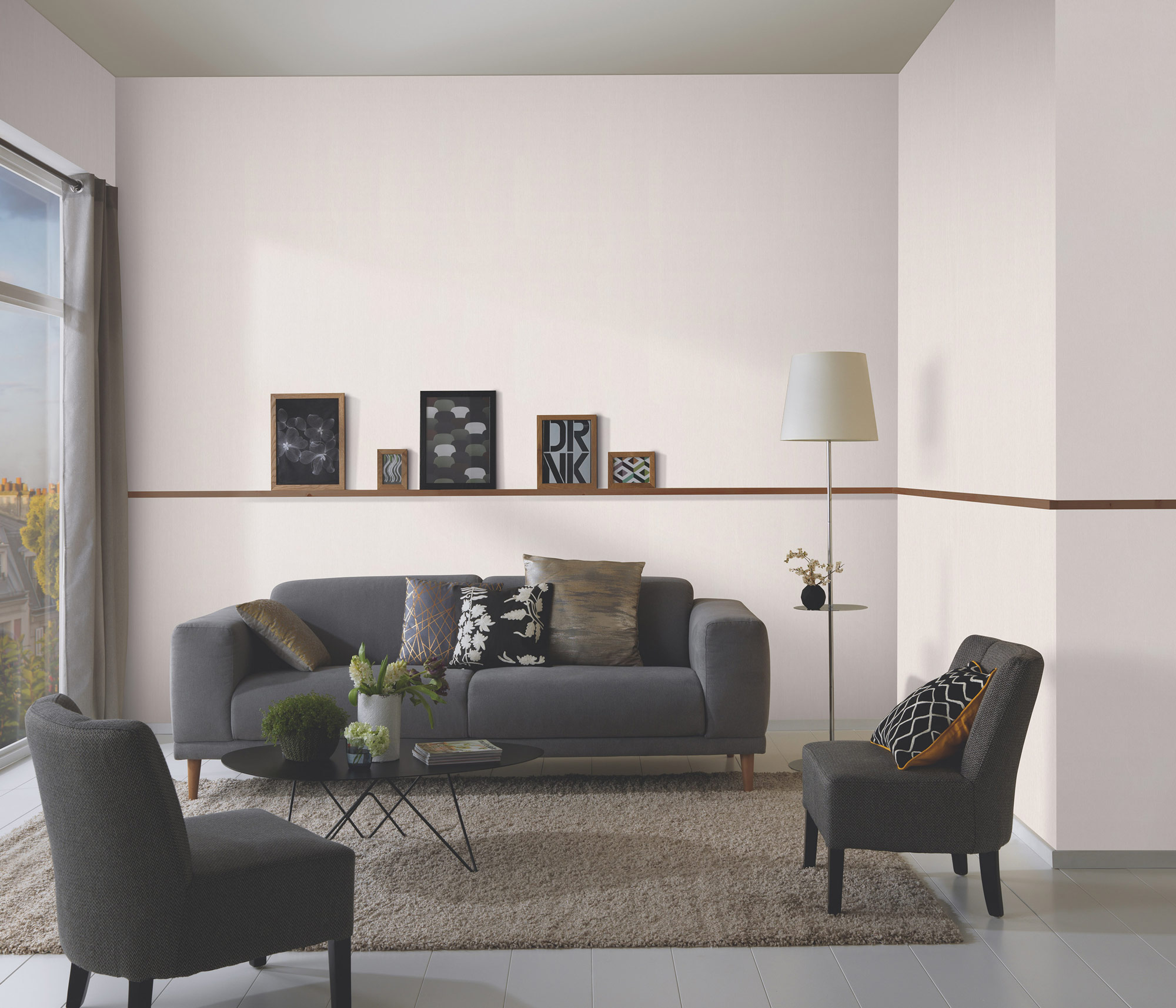 Erismann Vliestapete Versailles Unitapete creme 1028138