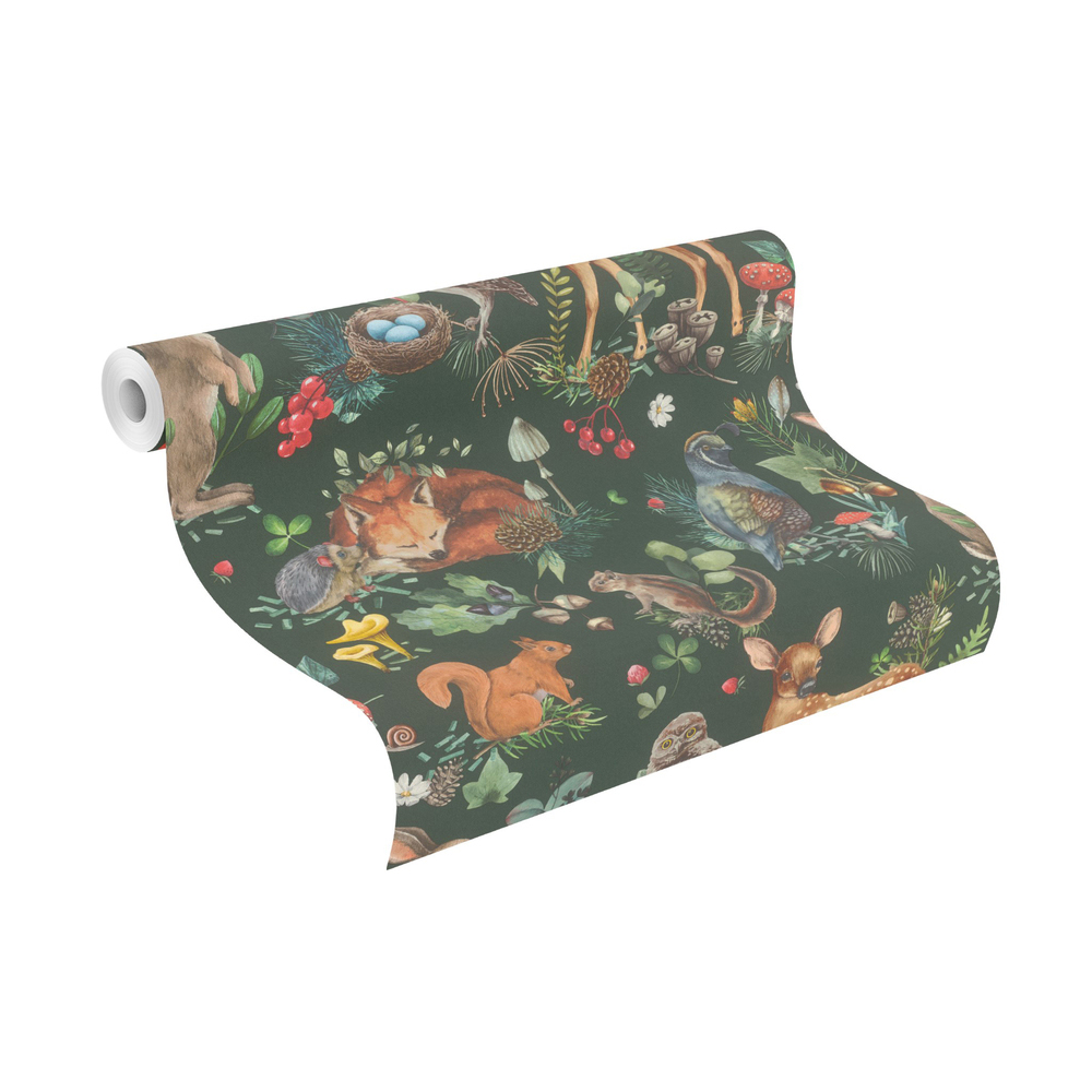 Rasch Vliestapete Kids World Tiere Wald 300338