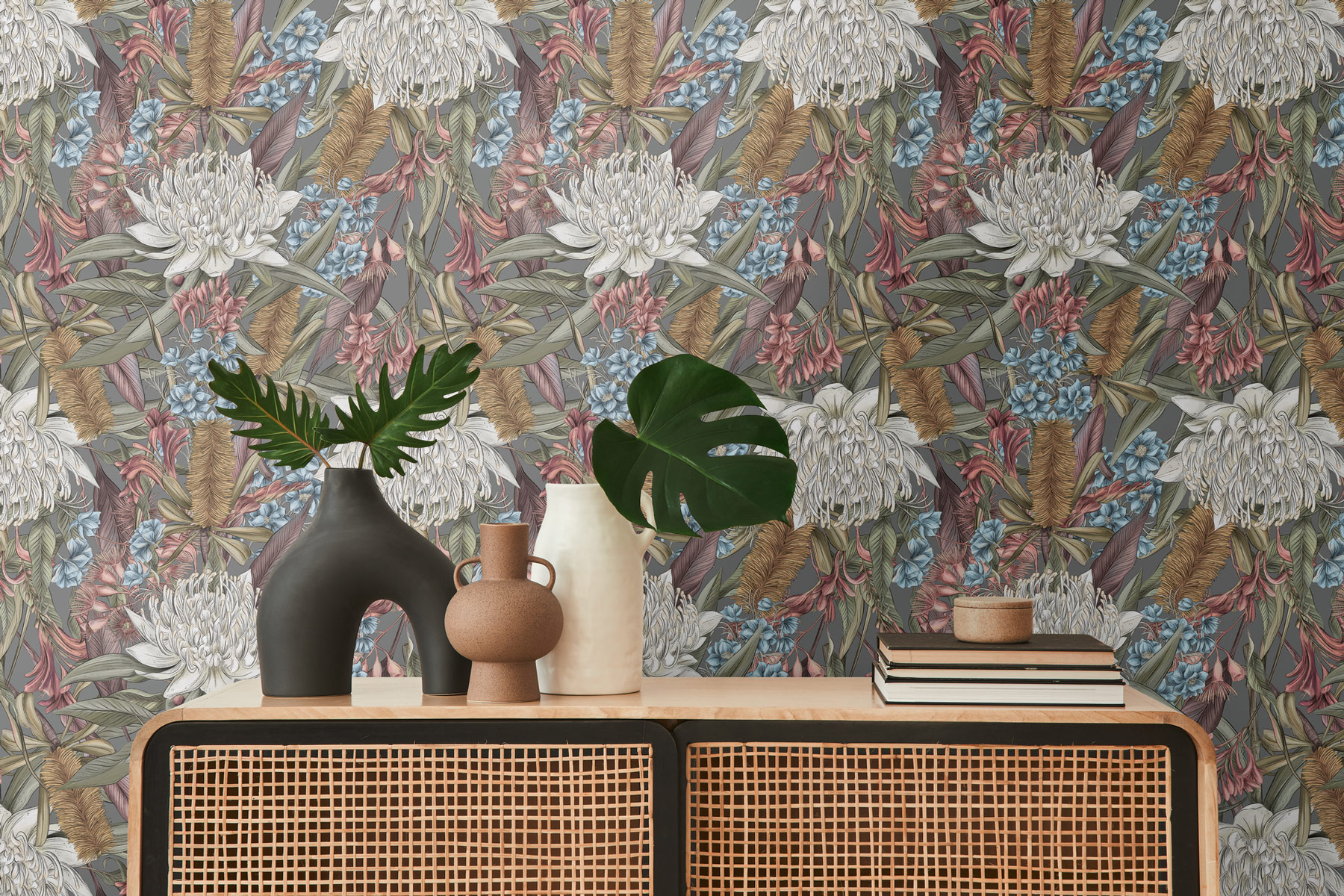 Livingwalls Vliestapete Drawn Into Nature Blumen 394283