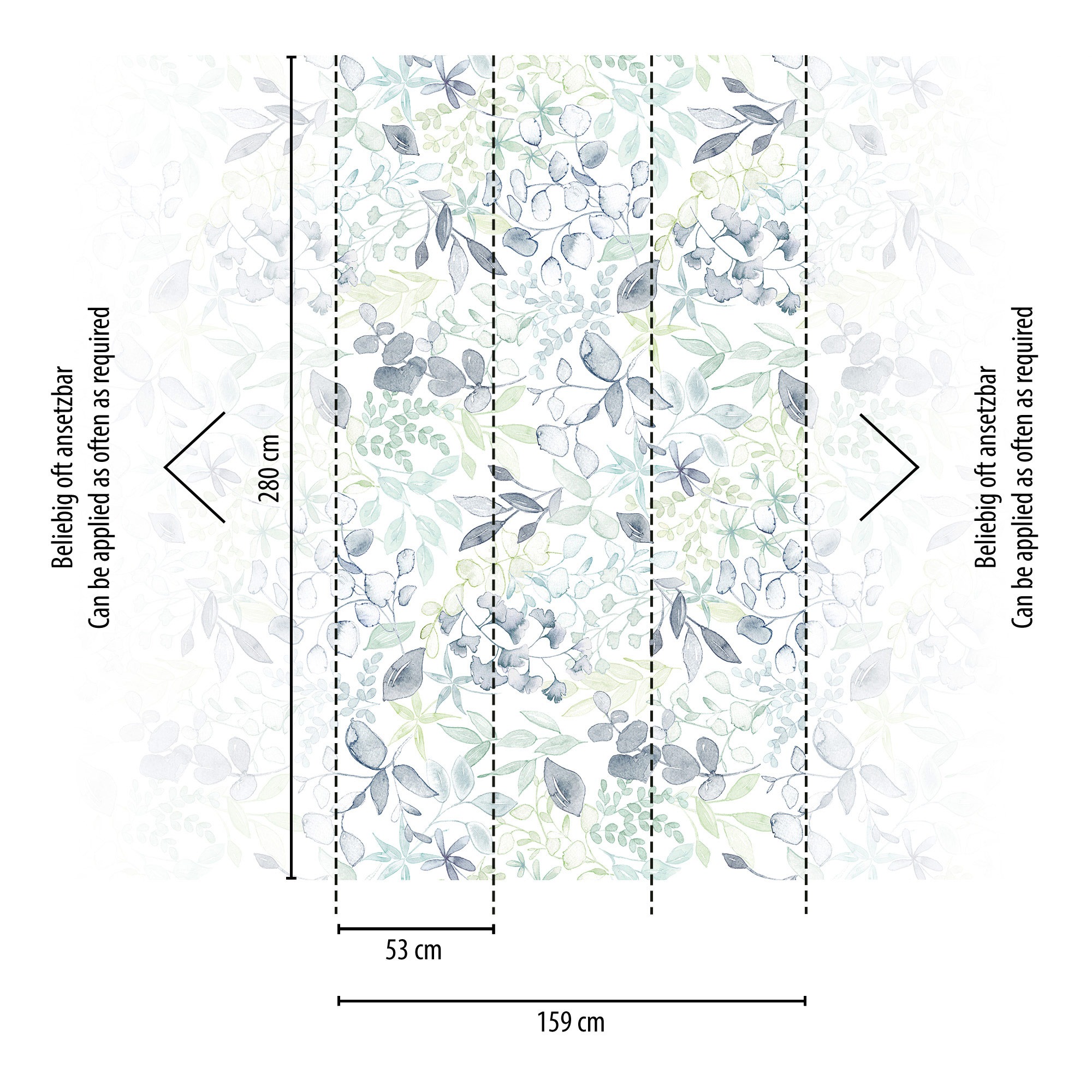 AS Vliestapete Aquarell Dreams Blumentapete blau 396921