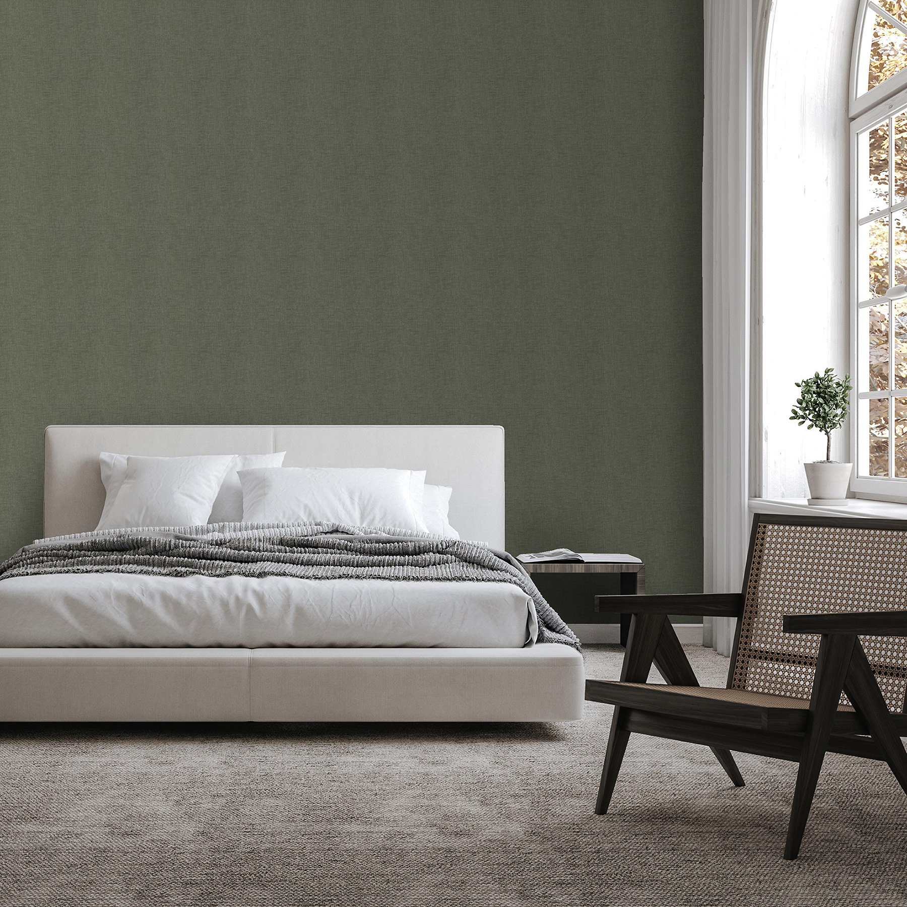 Hohenberger Vliestapete Tesoro Collage Uni Verde 65600