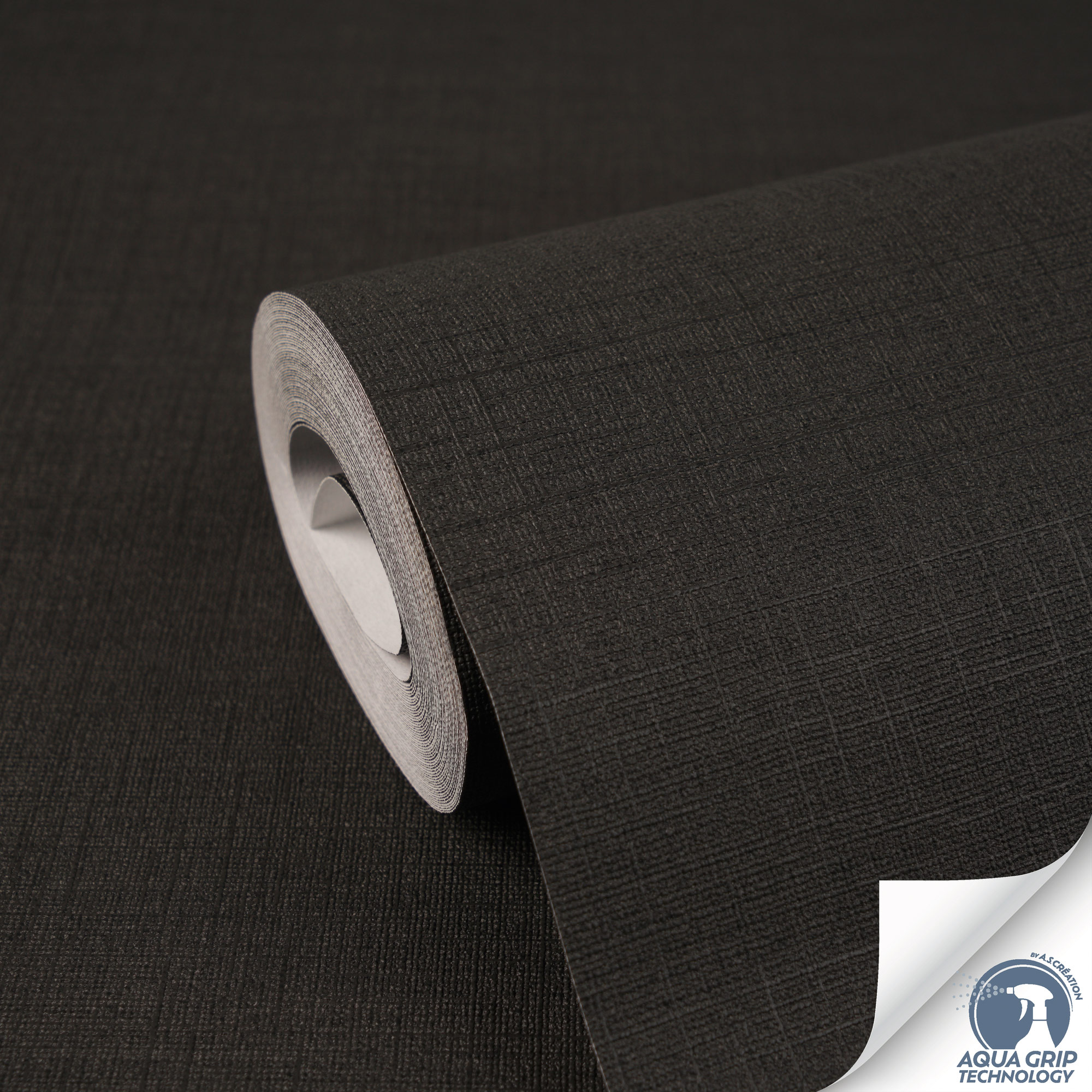 AS Vliestapete Cosiness Designdrop 2 Uni Schwarz 792432