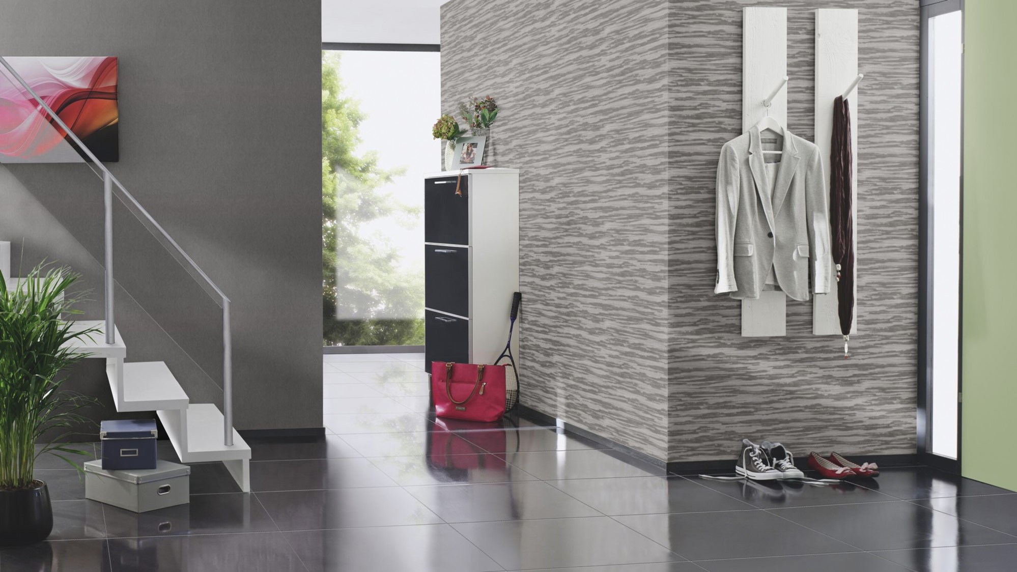 Rasch Vliestapete Amara Grau-Silbergrau 720464