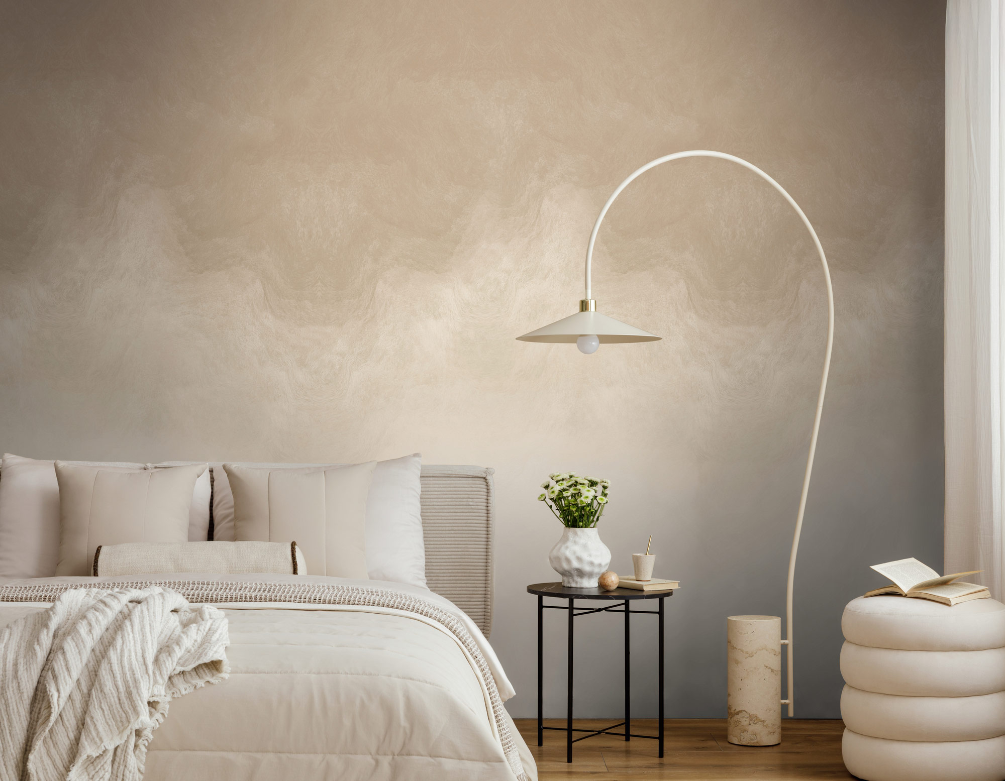 AS Fototapete The Wall 4 Aquarell Creme 792393