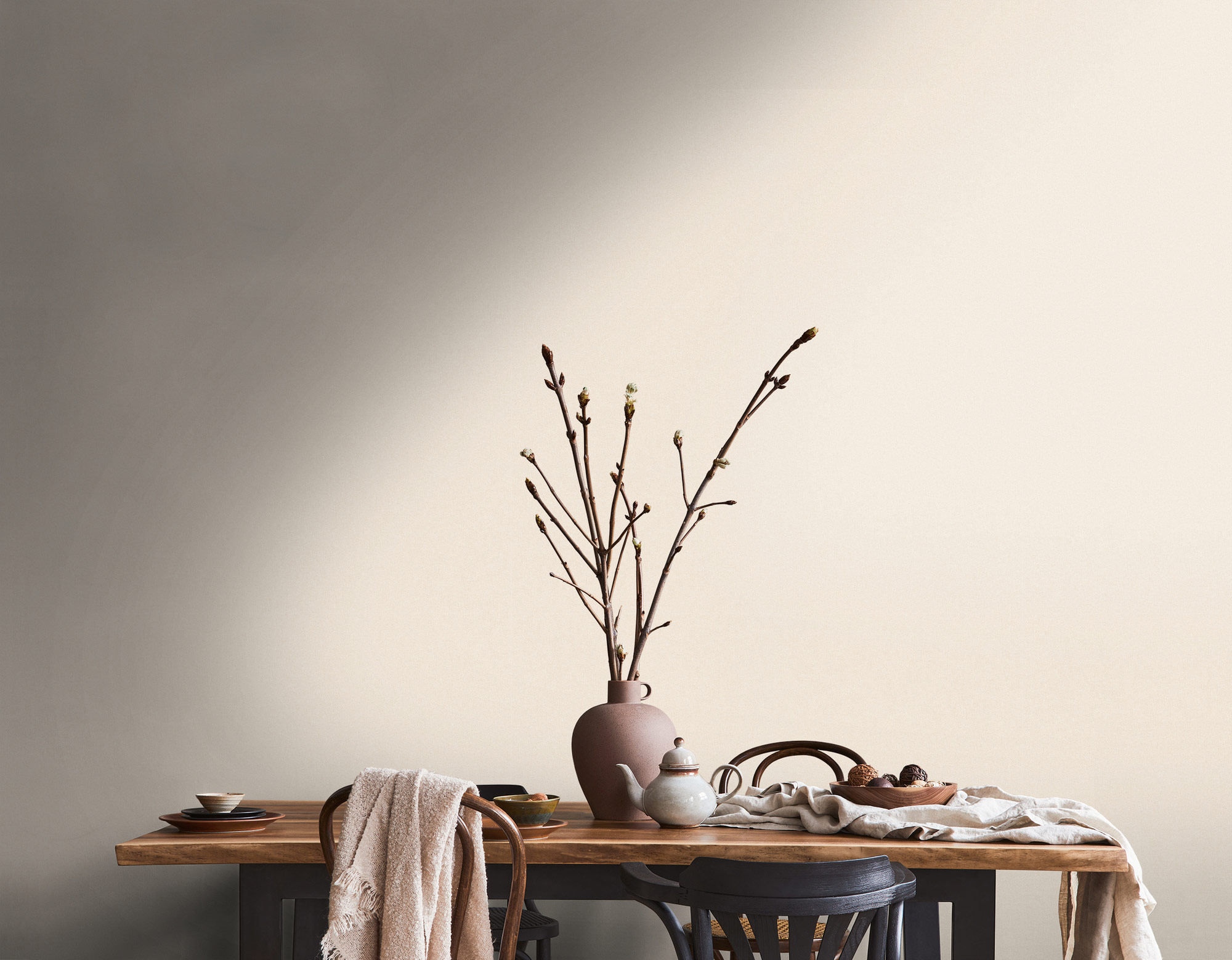 Livingwalls Vliestapete Stories of Life Uni creme 392161