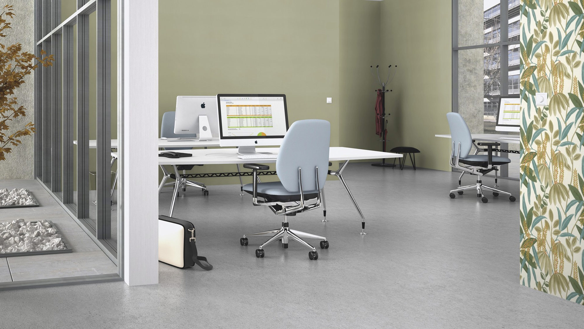 Rasch Vliestapete Country Charme Grün-Moosgrün 580624