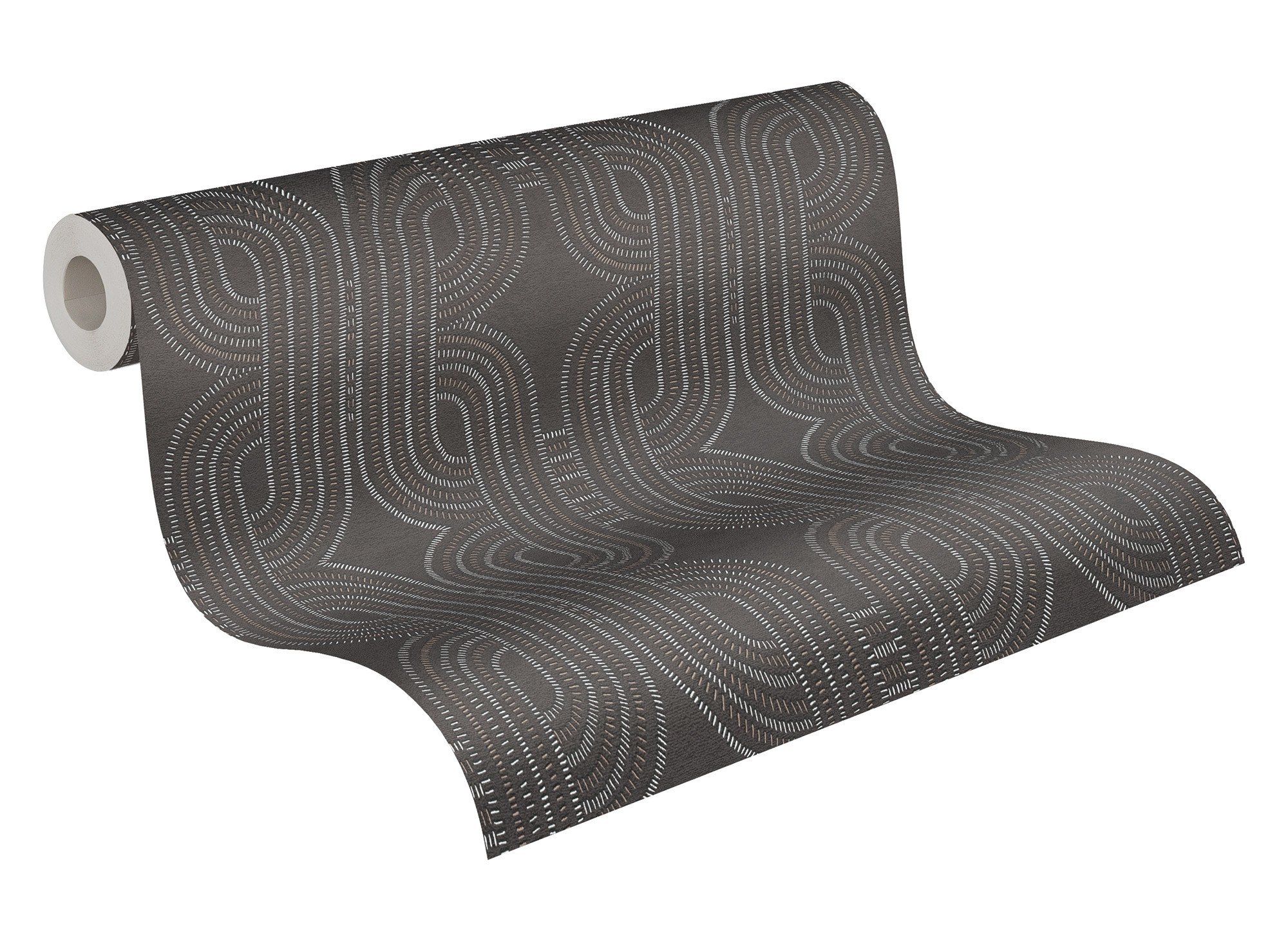 AS Vliestapete French Affair Struktur Schwarz 399374