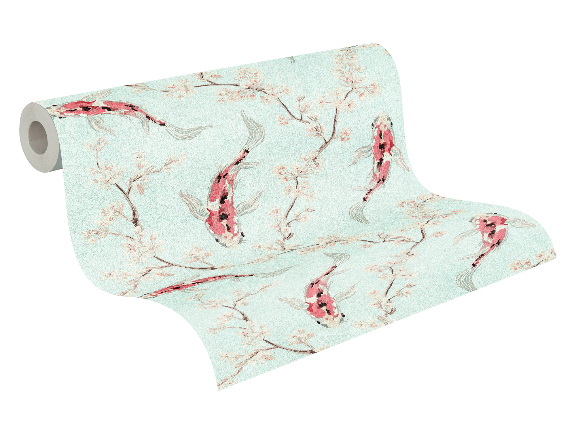 AS Vliestapete Asian Fusion Fische Kois Blau 374621