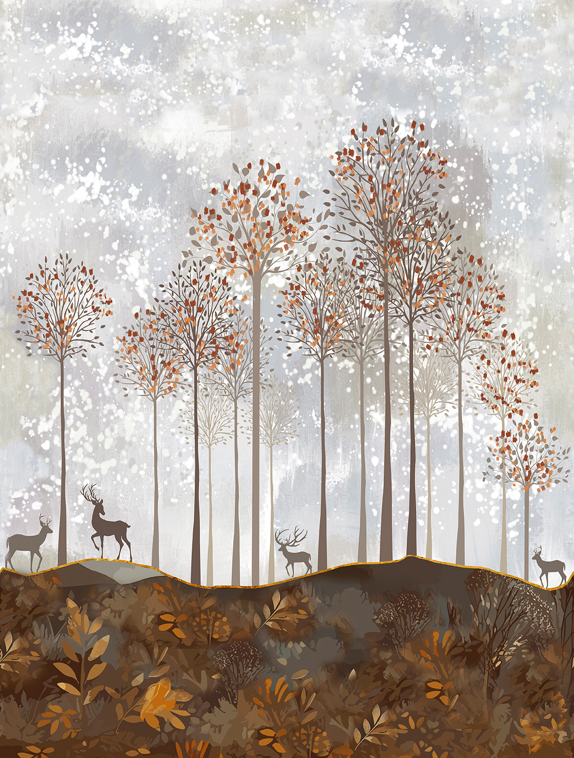 Decoprint Fototapete Cute Walls Waldhirsch CW60472