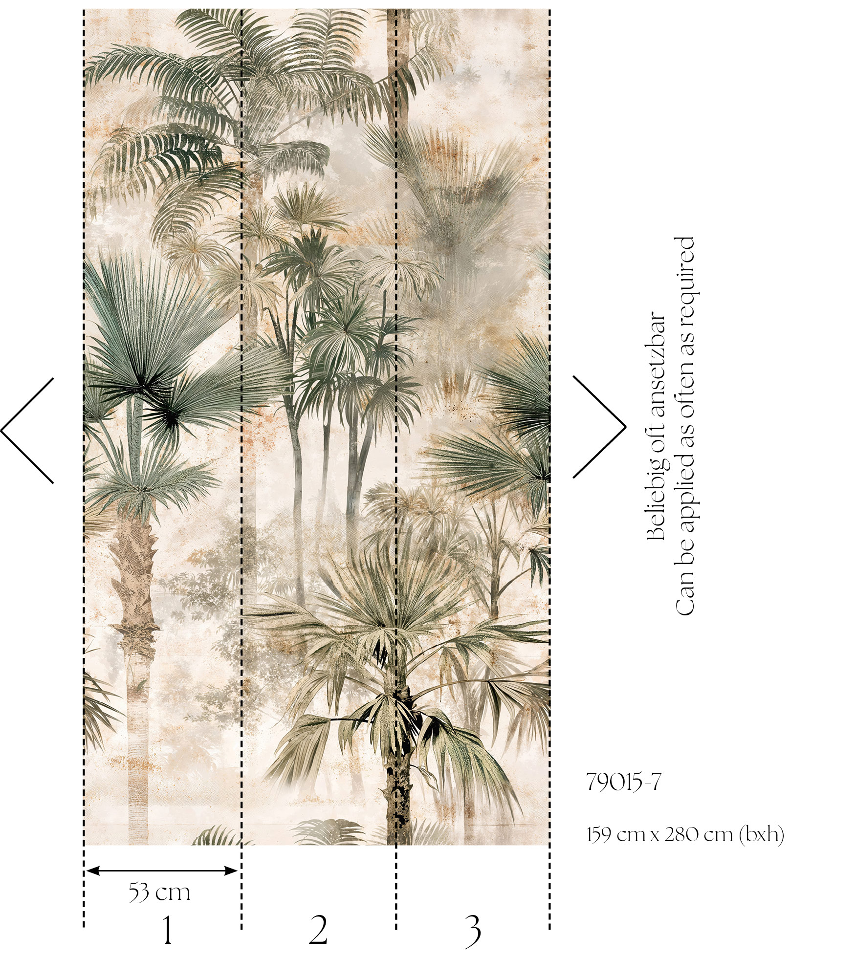 AS Fototapete MS Hot Spots Palmen Beige 790157