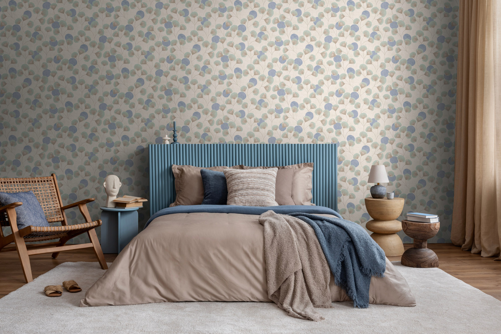 AS Vliestapete Nordic Feeling Floral Blau 791511