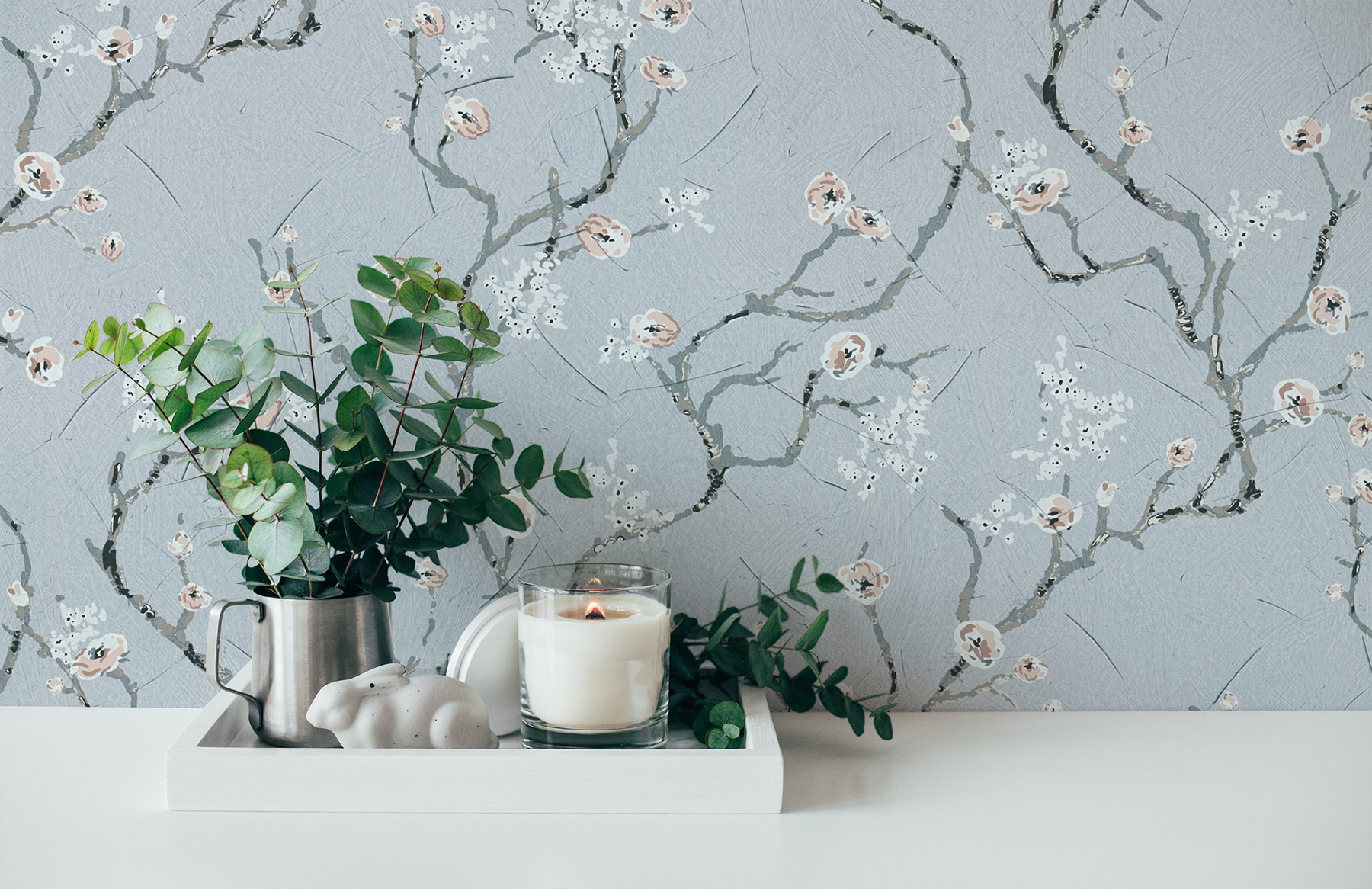 AS Vliestapete PintWalls Florale Tapete Grau 387391