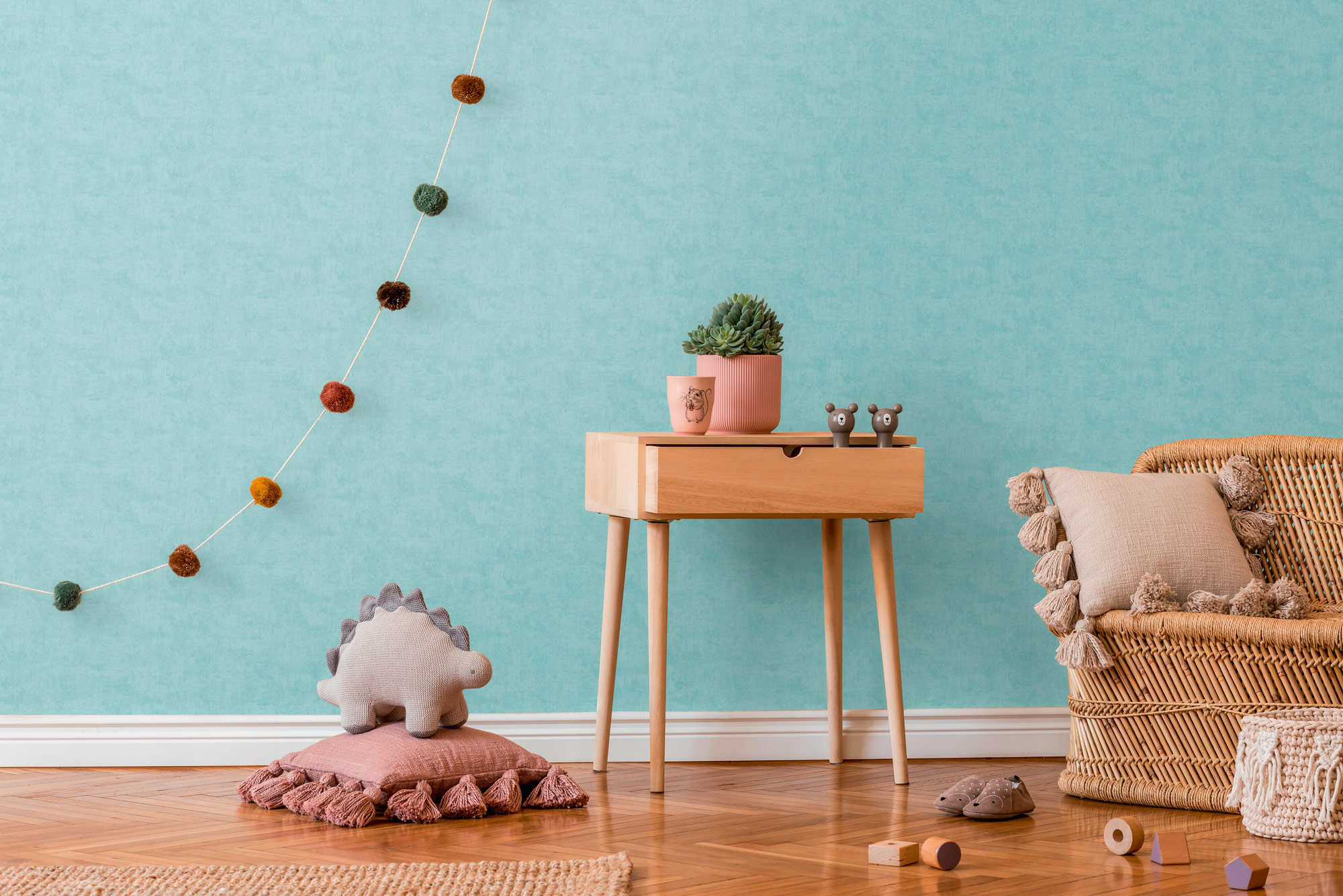 AS Vliestapete Lilly & Luis Unis Grün 771793