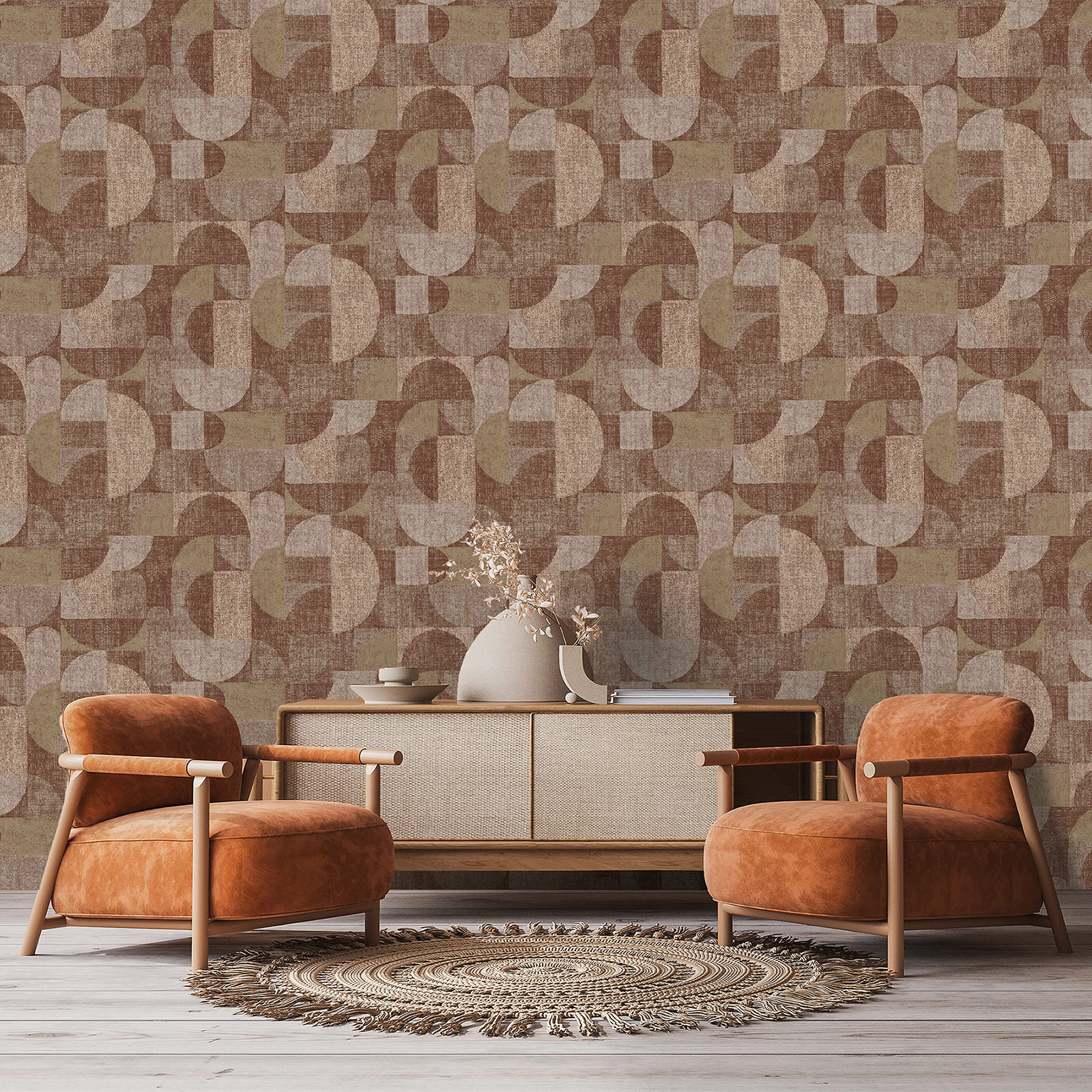 Hohenberger Vliestapete Tesoro Forma Rosso 65597