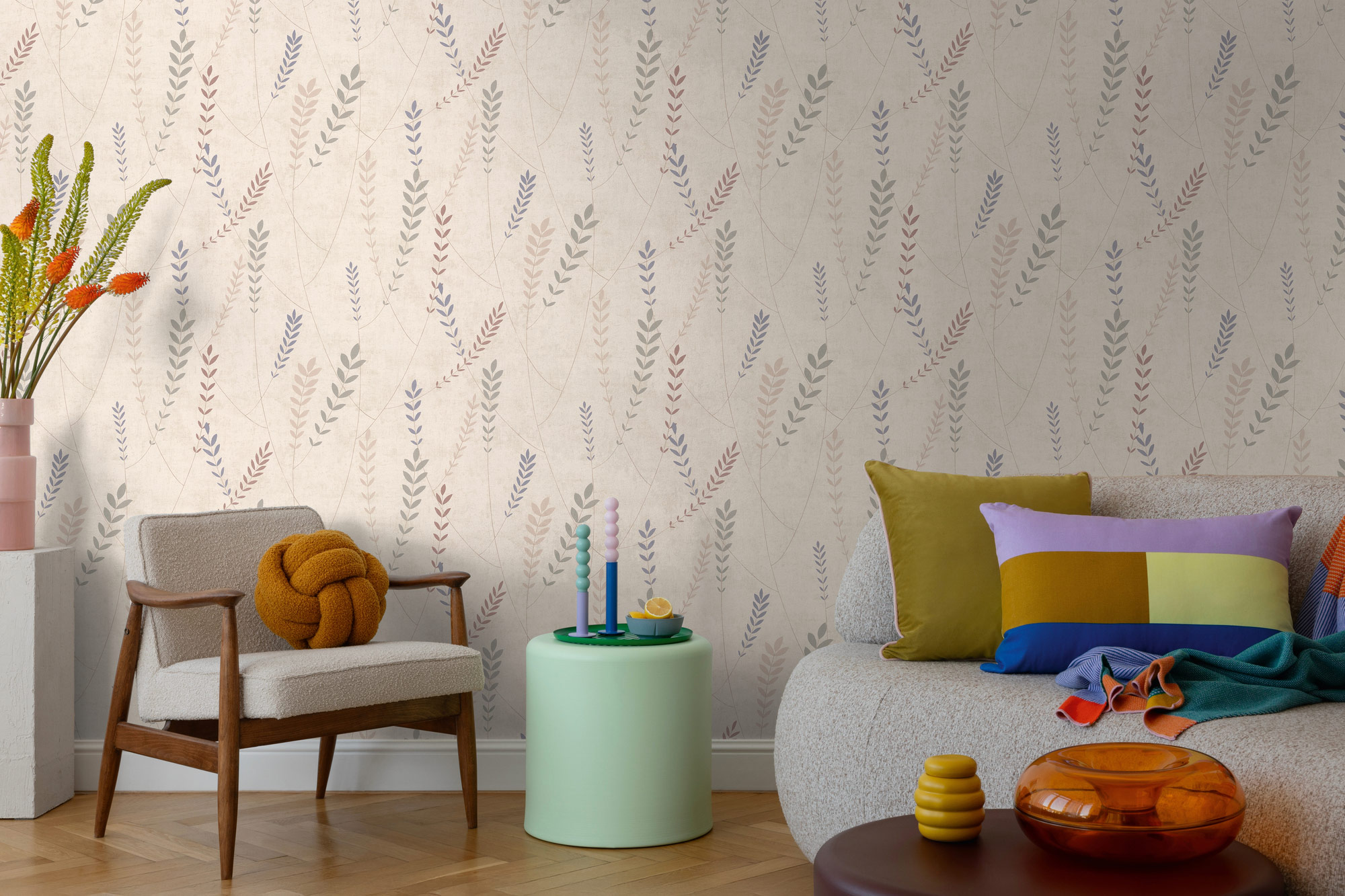 AS Vliestapete Nordic Feeling Floral Beige 791463