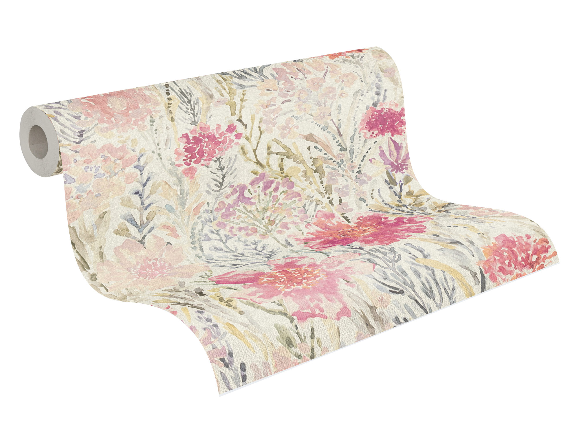 AS Vliestapete Aquarell Dreams Blumentapete weiß 396952