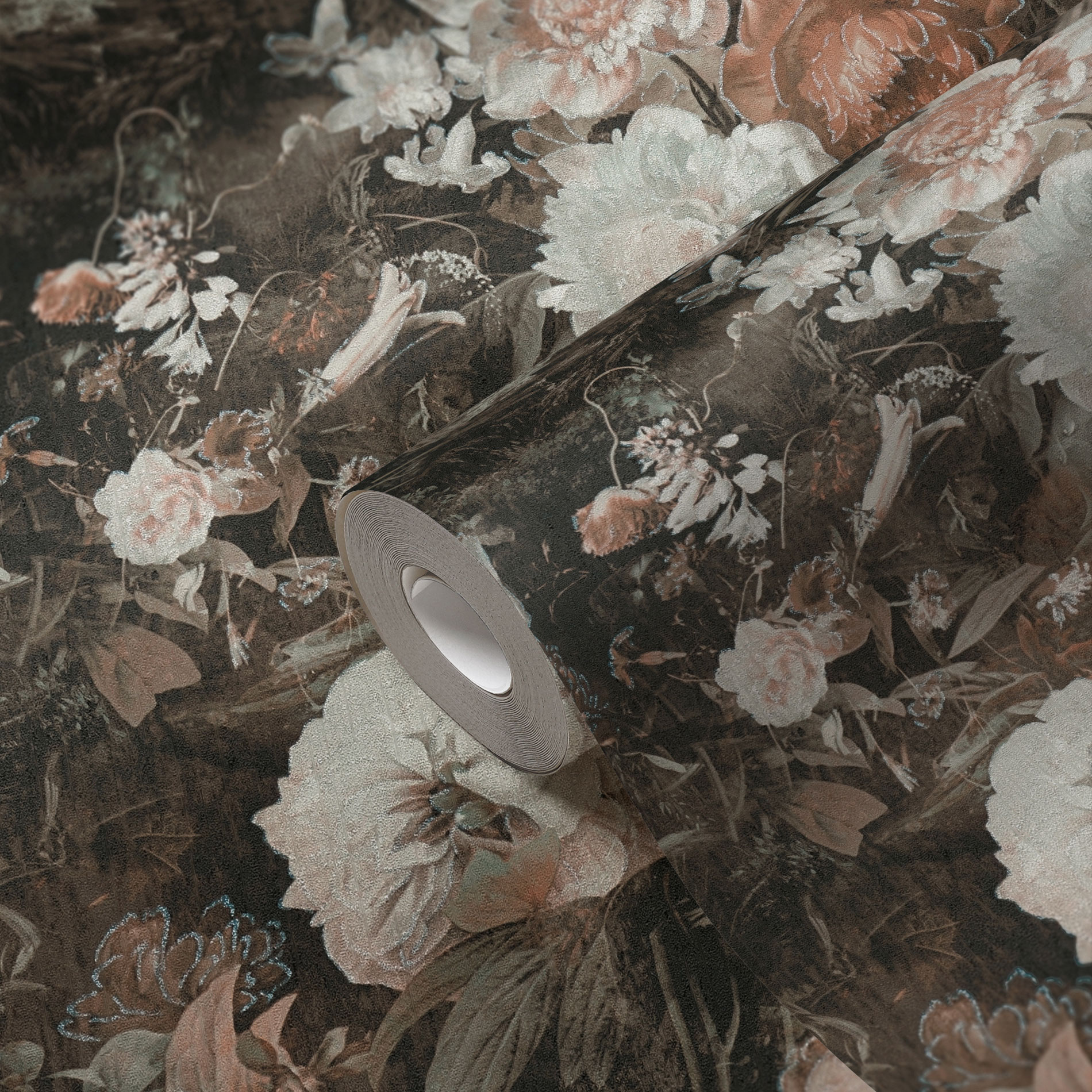 AS Vliestapete The BOS braun Blumentapete 388213