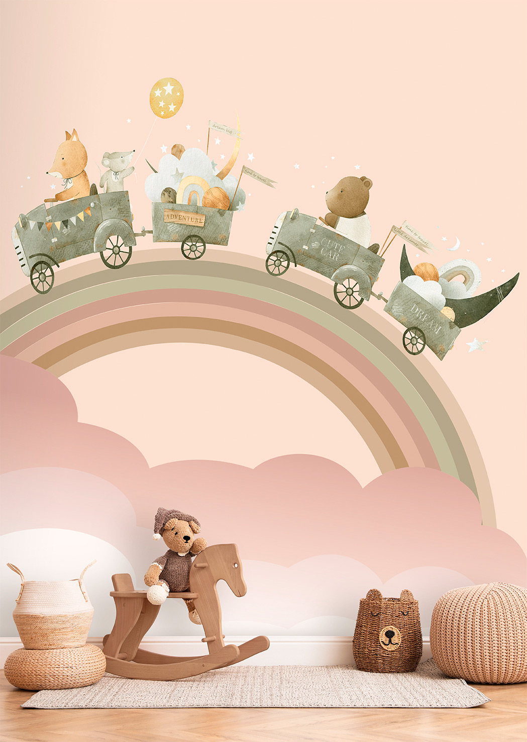 Decoprint Fototapete Cute Walls Regenbogen CW60022